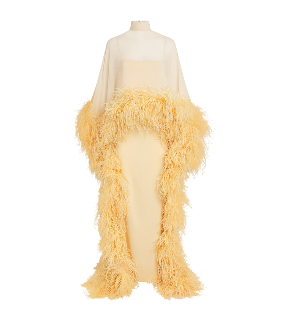 Taller Marmo Womens Silk Marvelous Kaftan Maxi Dress Pergamena