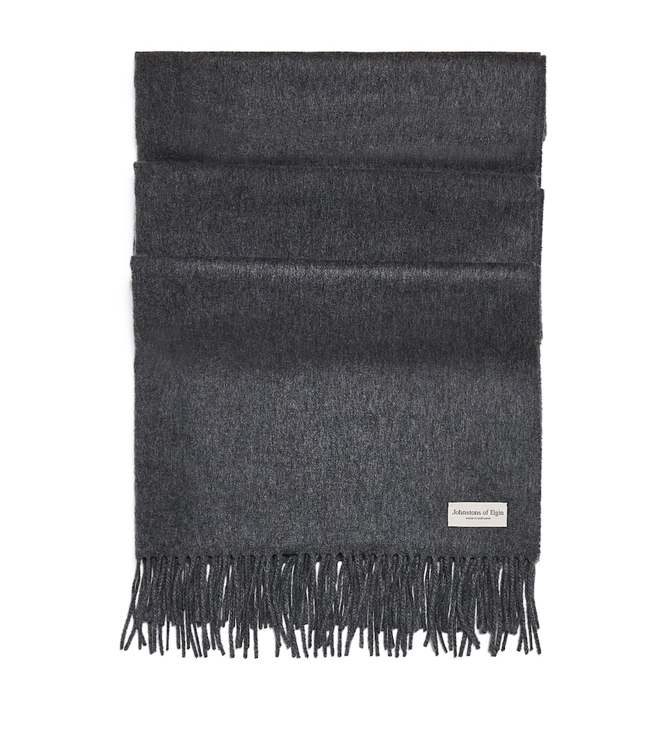 Johnstons Of Elgin Cashmere Wide Scarf Mid Grey