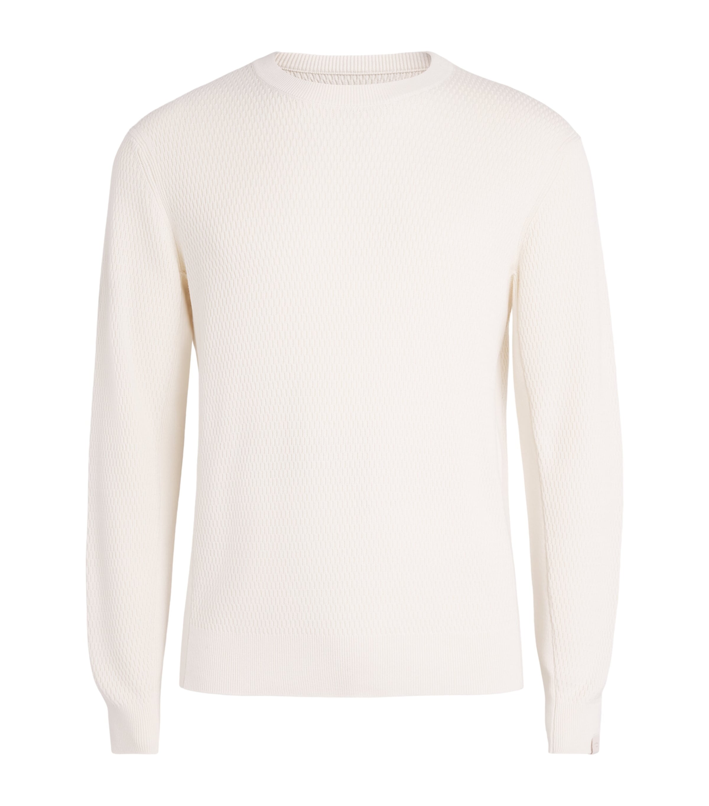 Rag & Bone Mens Cotton Waffle-Knit Danton T-Shirt Chalk