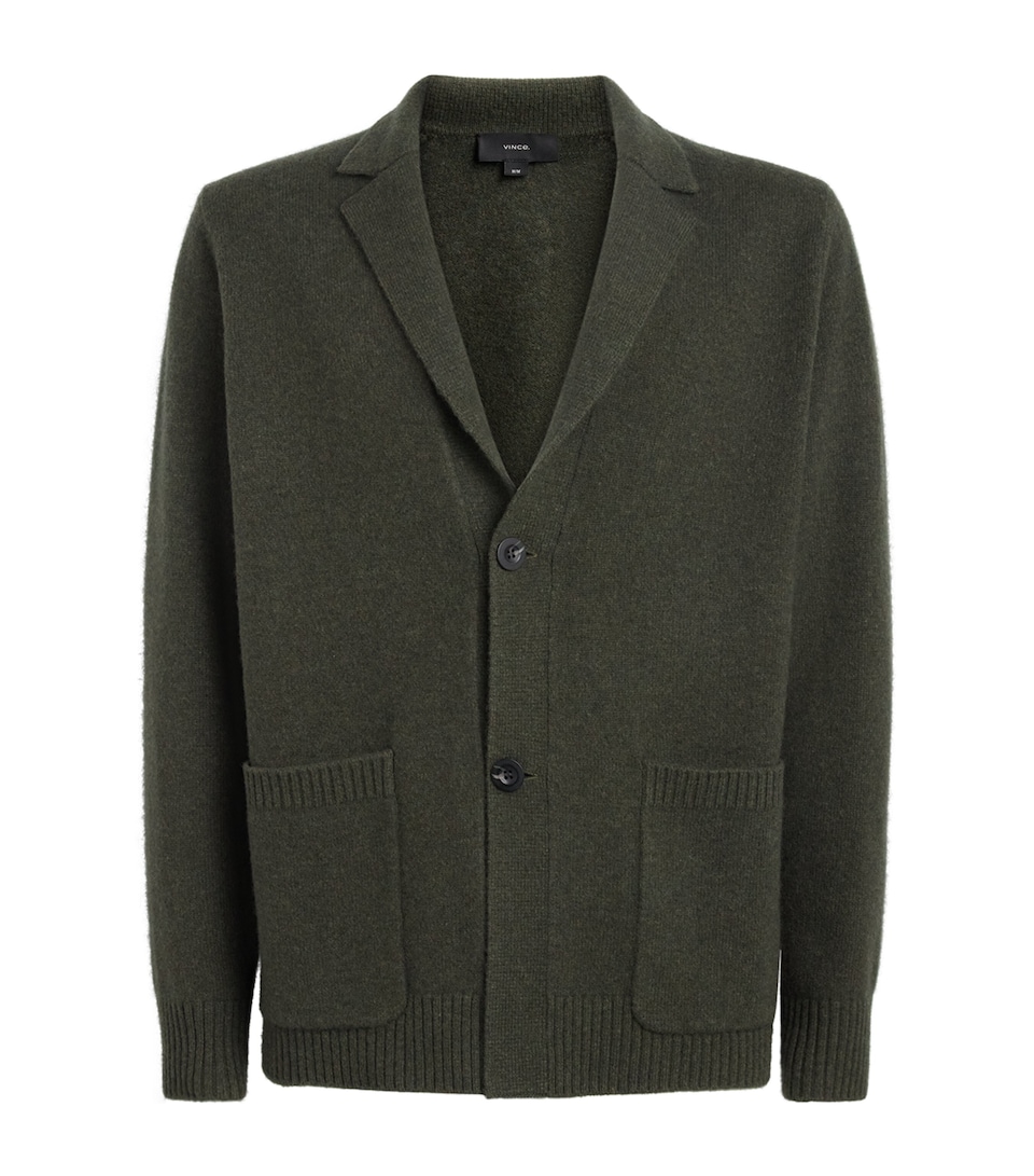 Vince Mens Wool-Cashmere Knitted Blazer H Night Leaf