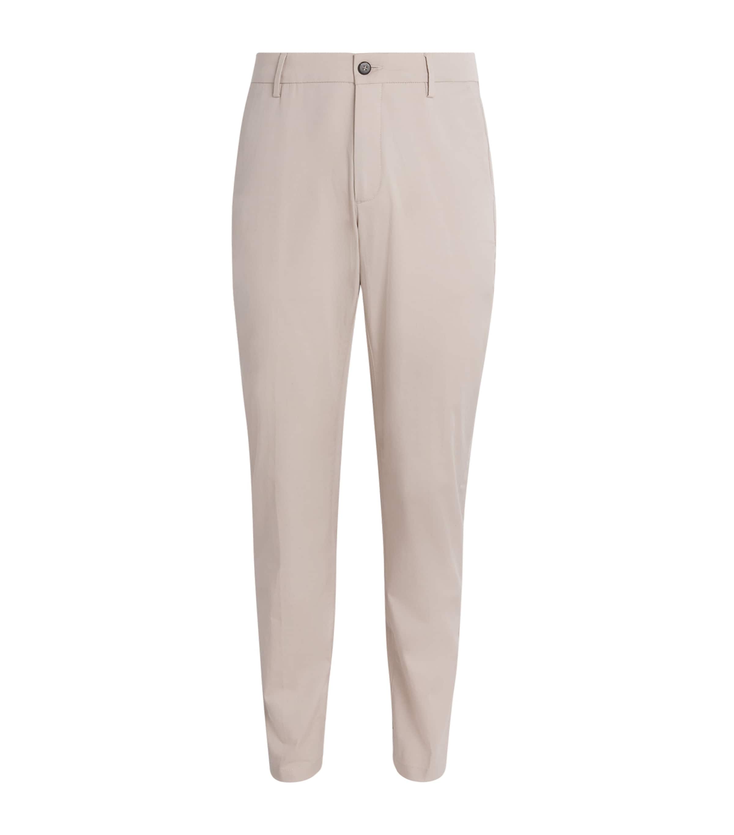 Eleventy Mens Cotton-Silk Chinos Sabbia