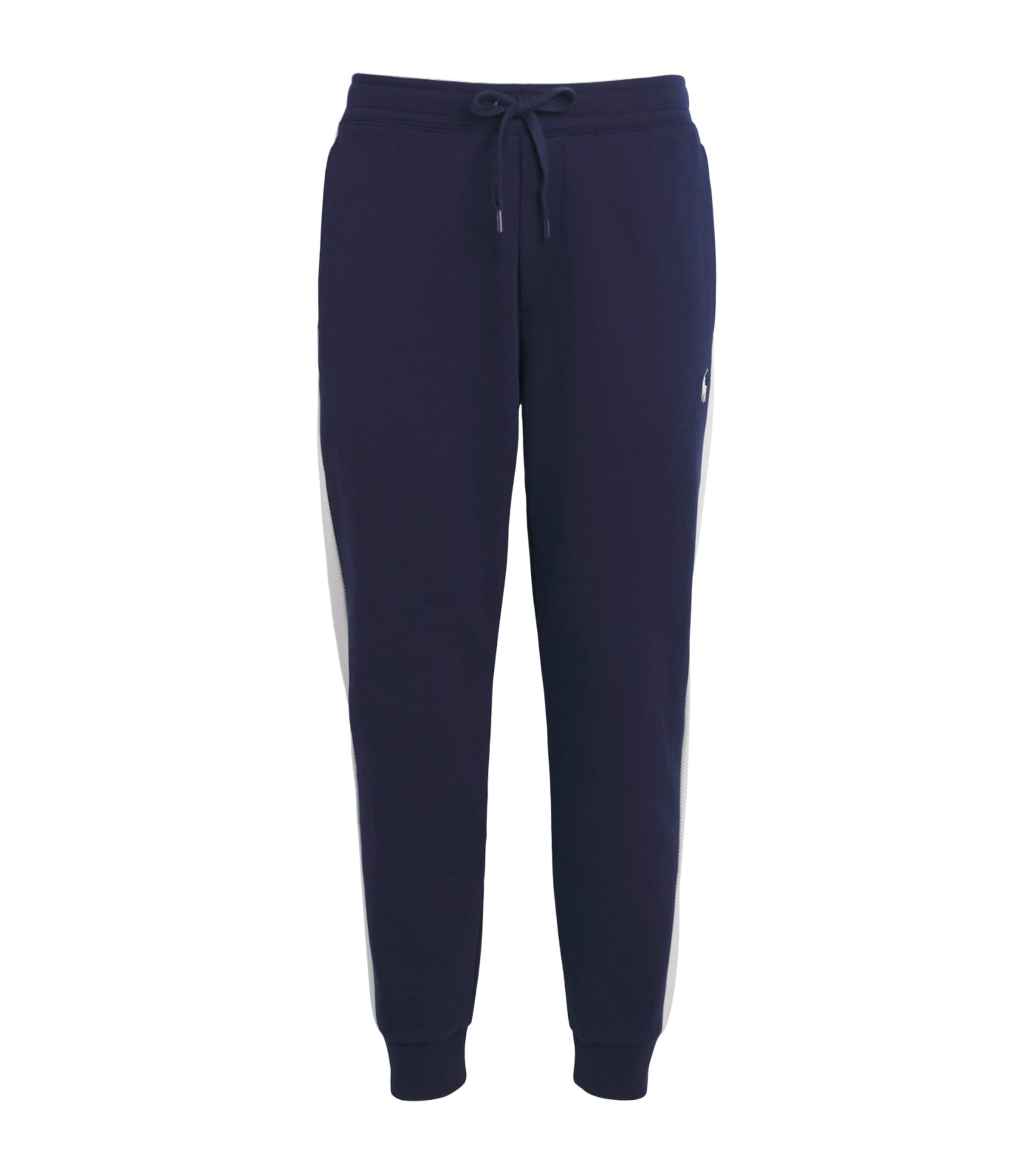 RLX Ralph Lauren Mens Side-Tape Sweatpants Rfd Nvy/cer Wht