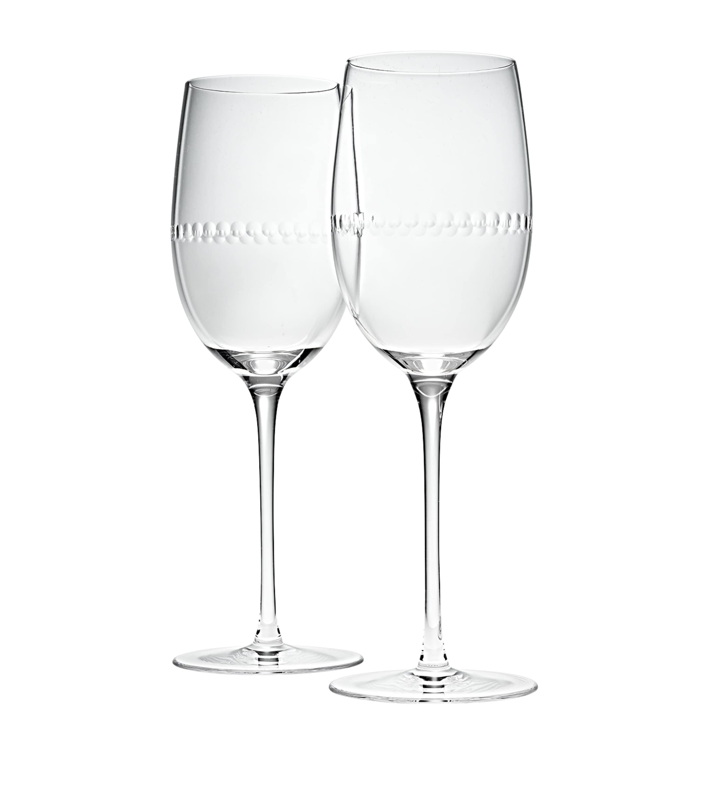Christofle Set of 2 Perles Red Wine Glasses (250ml)