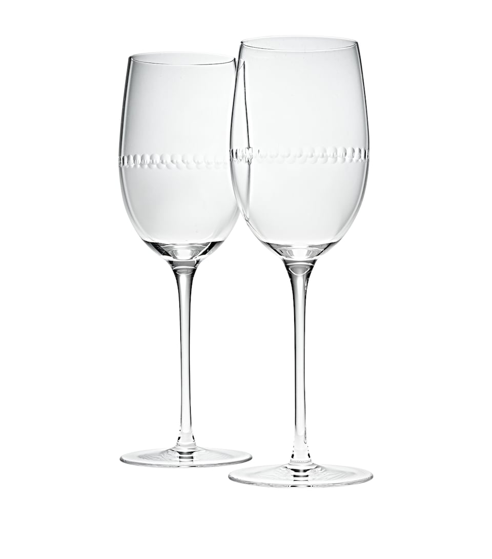 Christofle Set of 2 Perles Red Wine Glasses (250ml)
