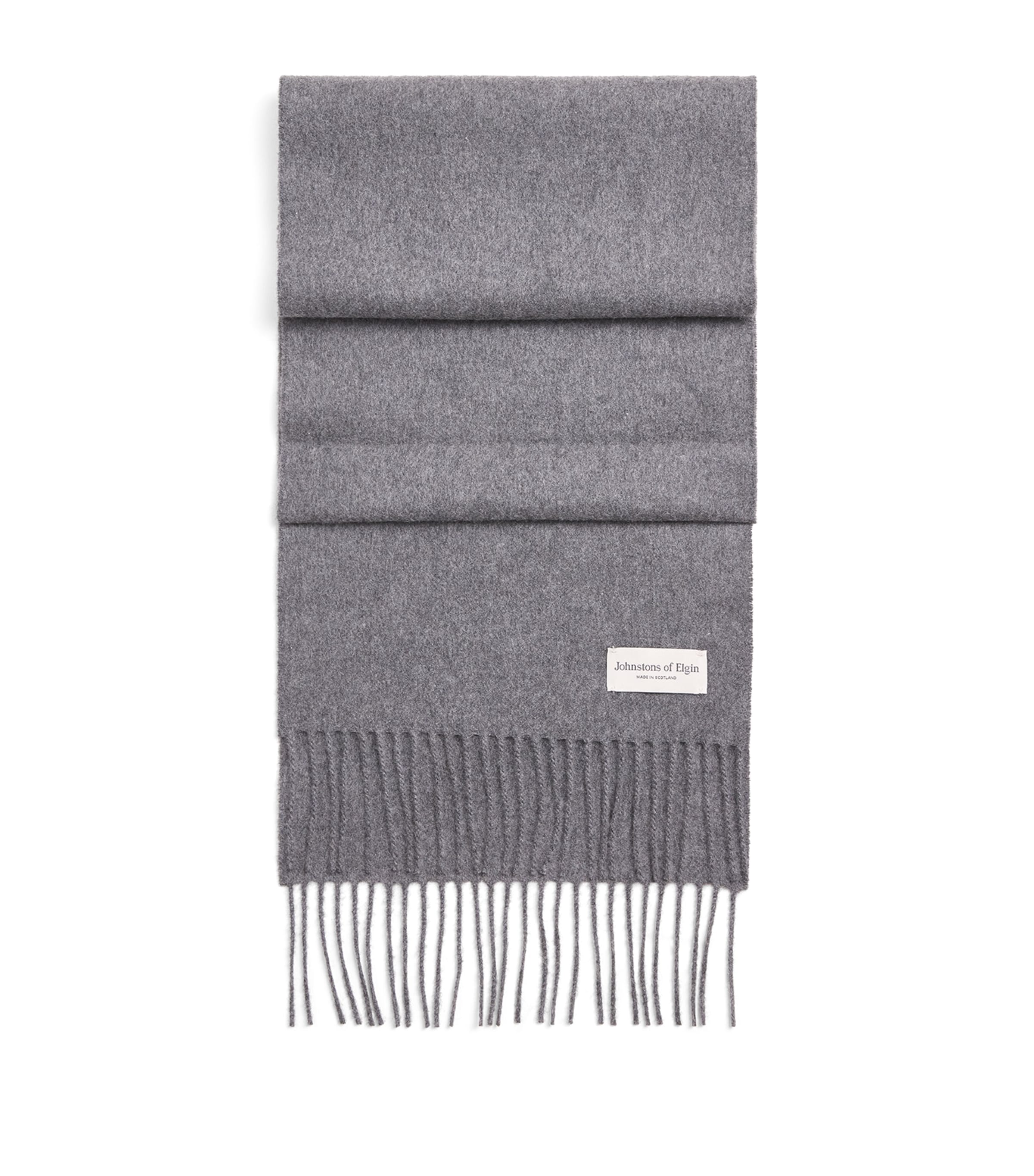 Johnstons Of Elgin Natural Cashmere Scarf Mid Grey