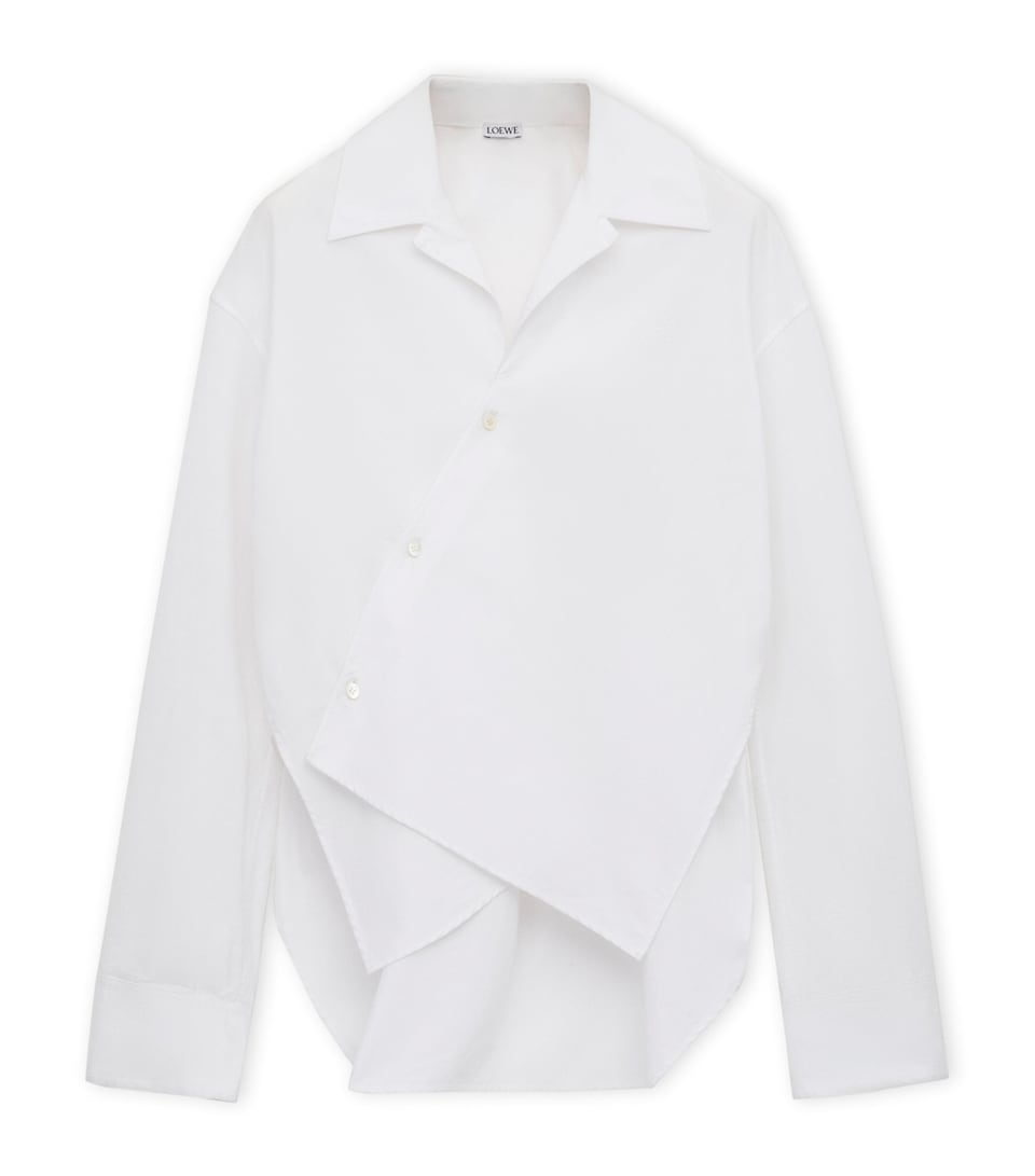 Cotton-Blend Asymmetric Shirt