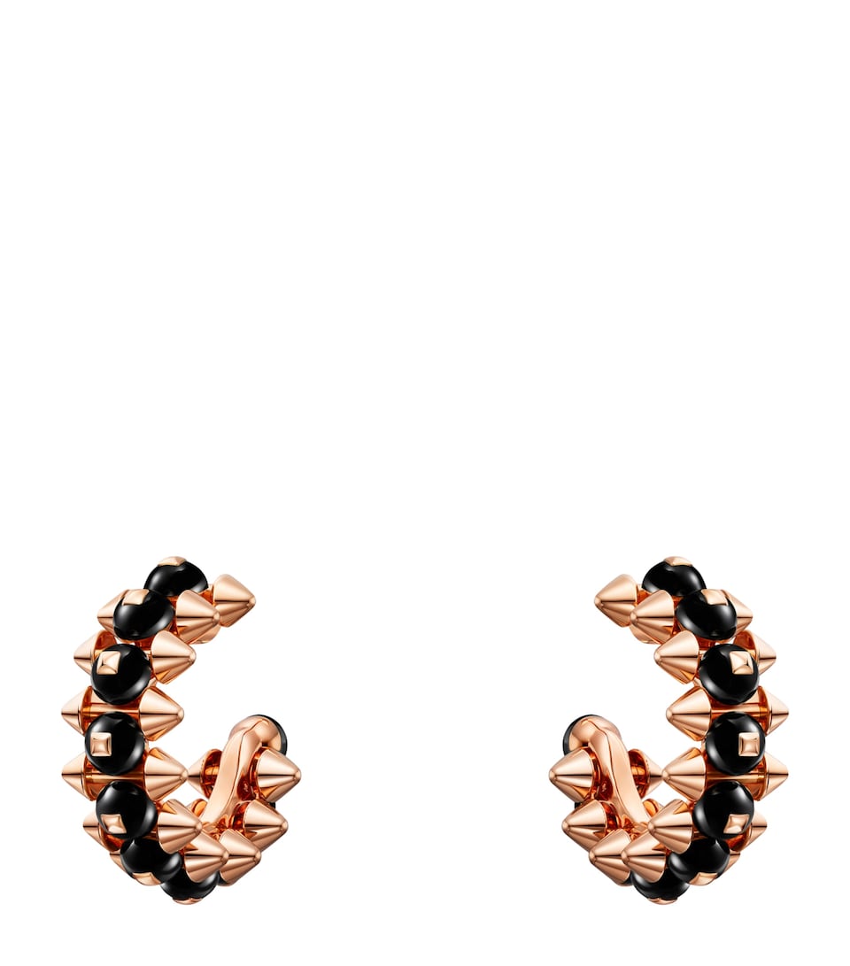 Rose Gold and Onyx Clash de Cartier Hoop Earrings