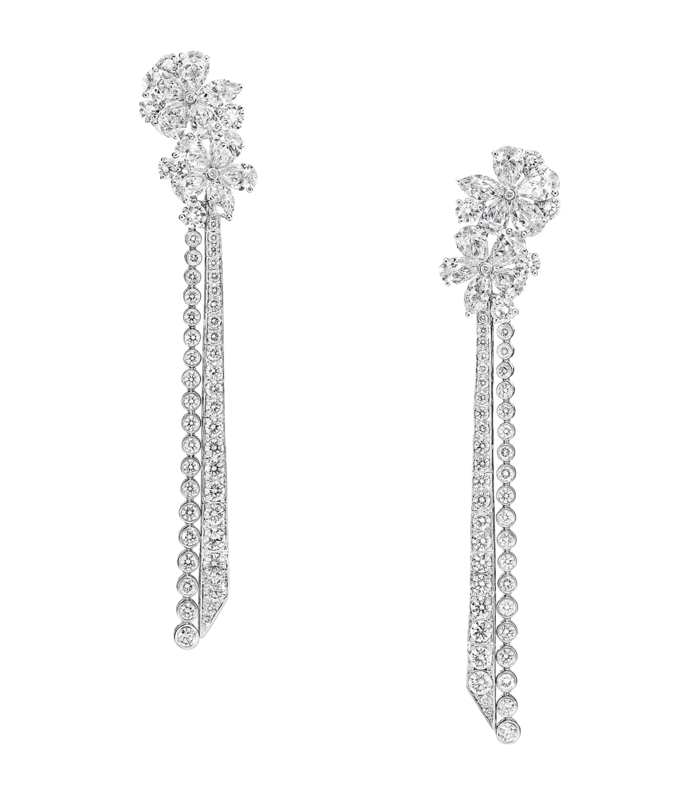Graff White Gold and Diamond Carissa Drop Earrings White Gold