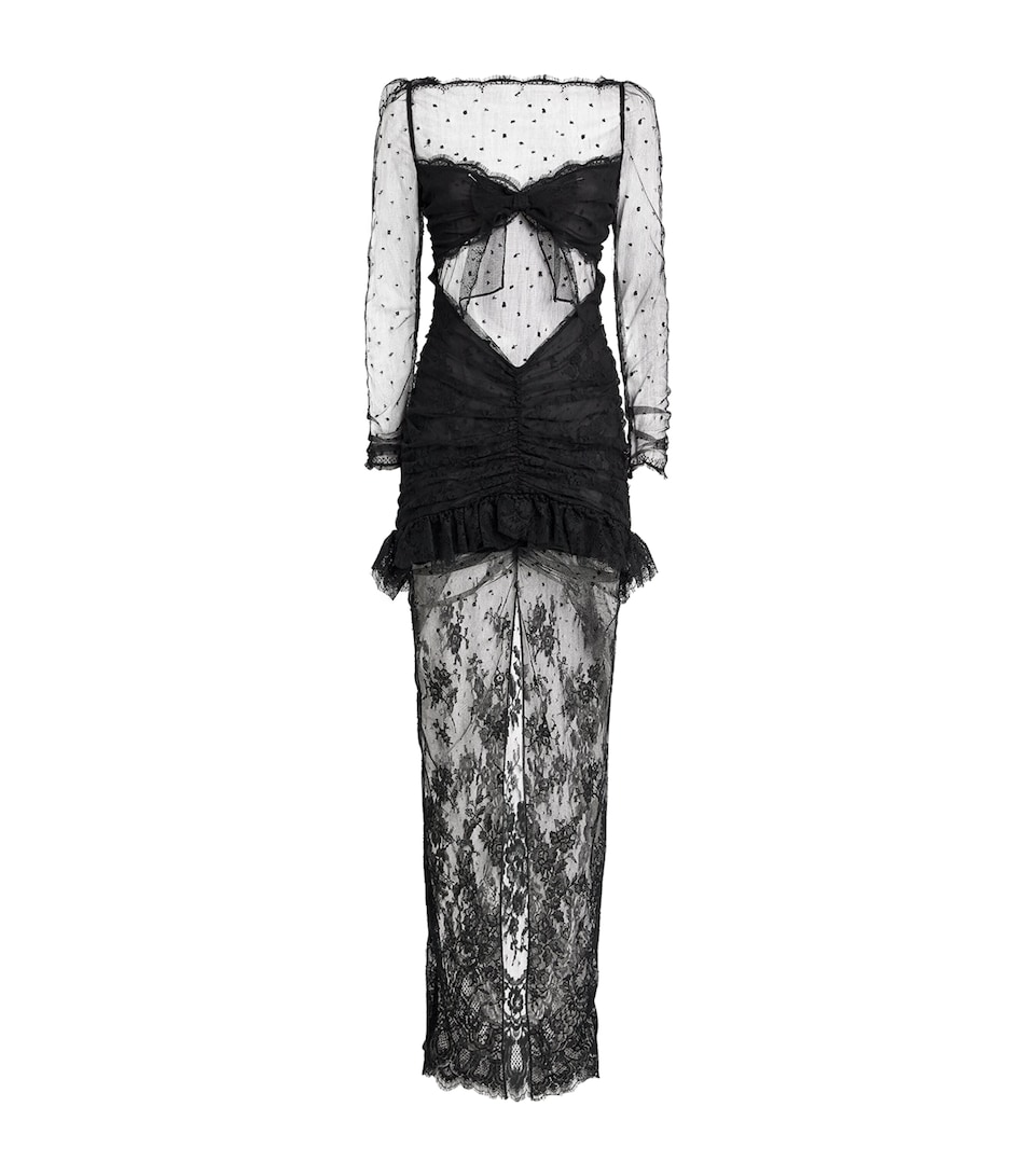 Sheer Lace Maxi Dress