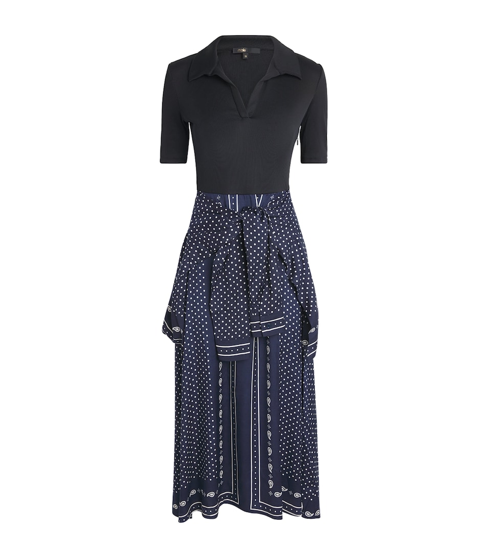 Printed Layered Midi Dress