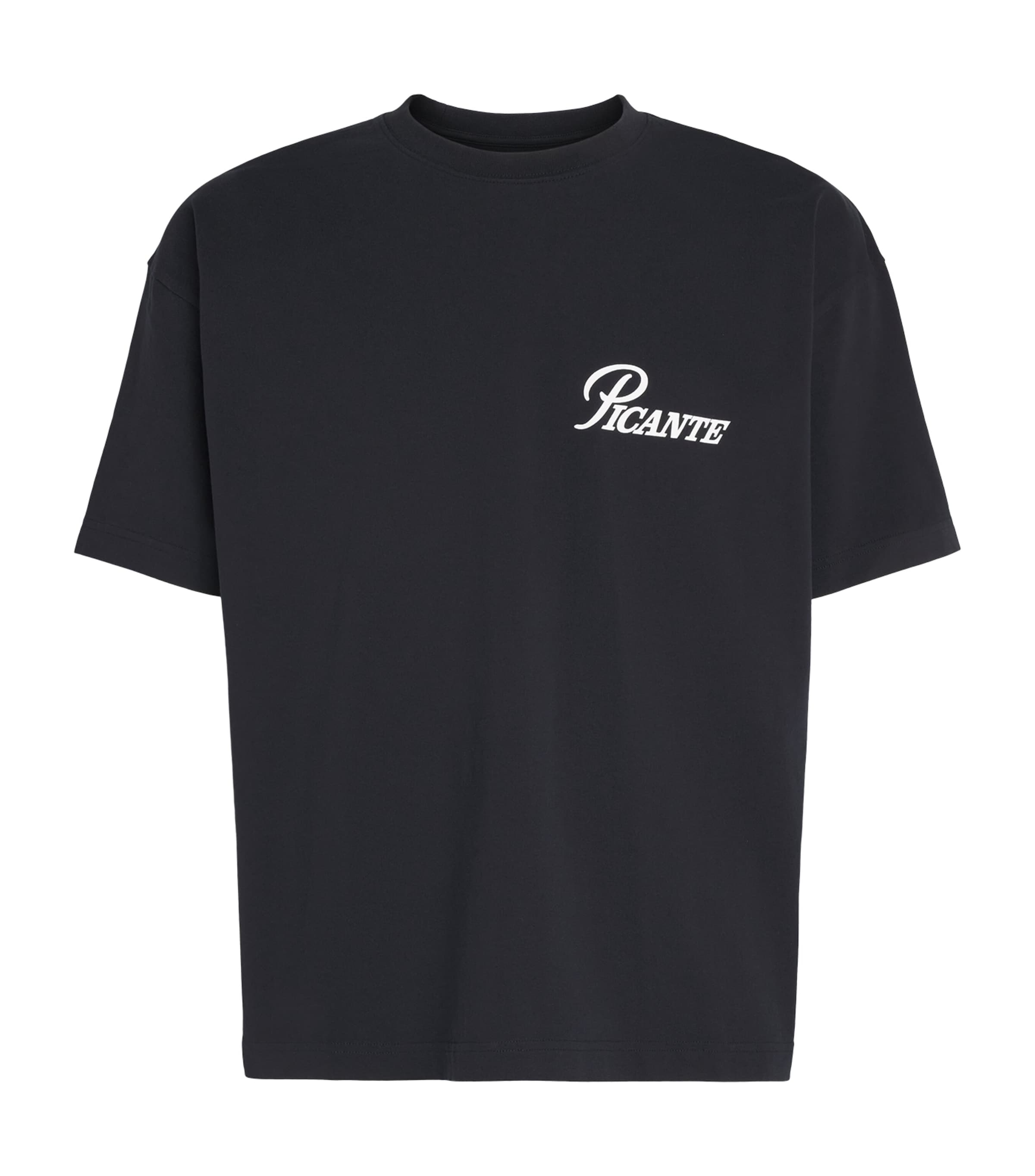 Picante Mens Organic Cotton Record T-Shirt Black