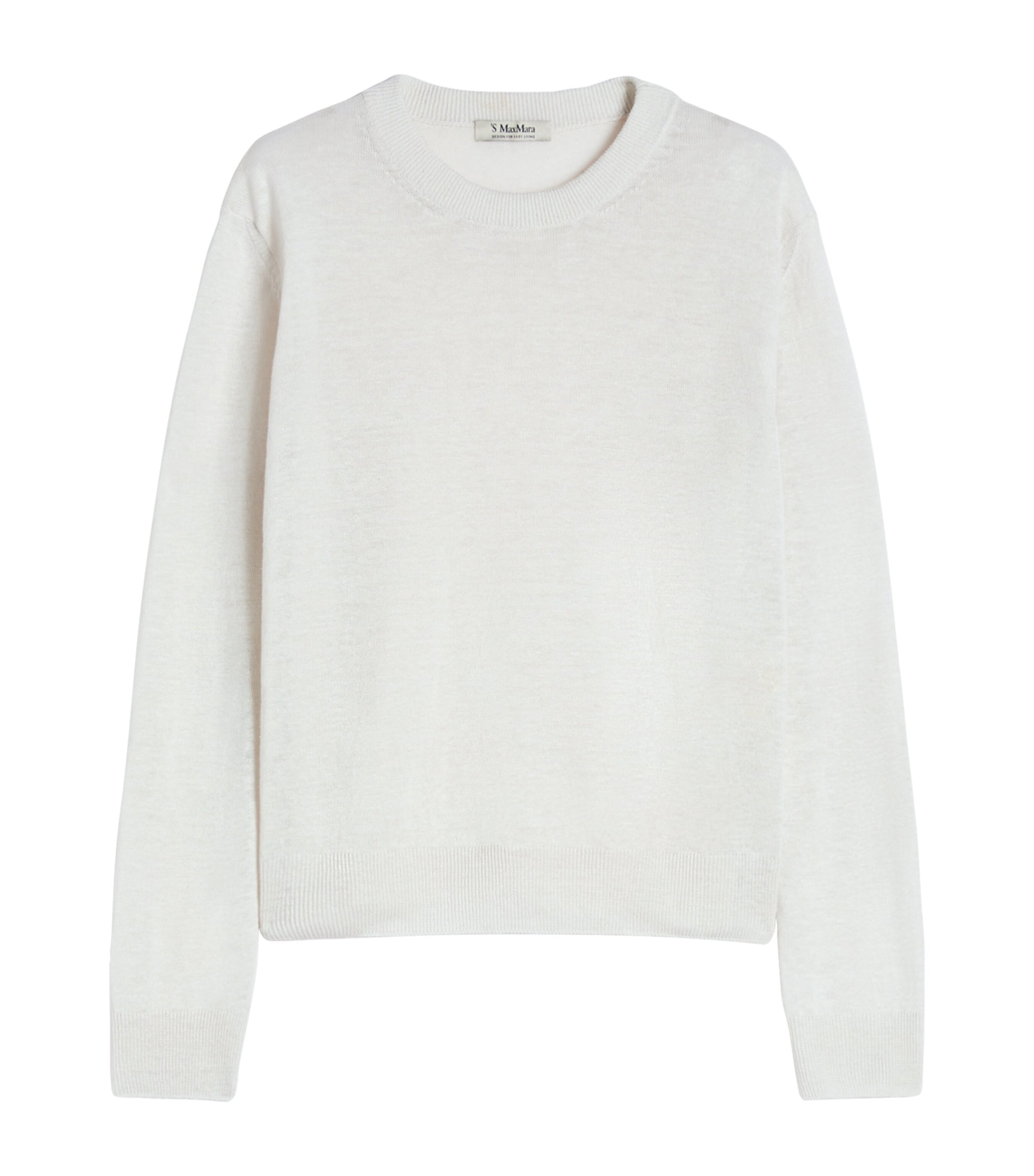 Max Mara Womens Linen Sweater White