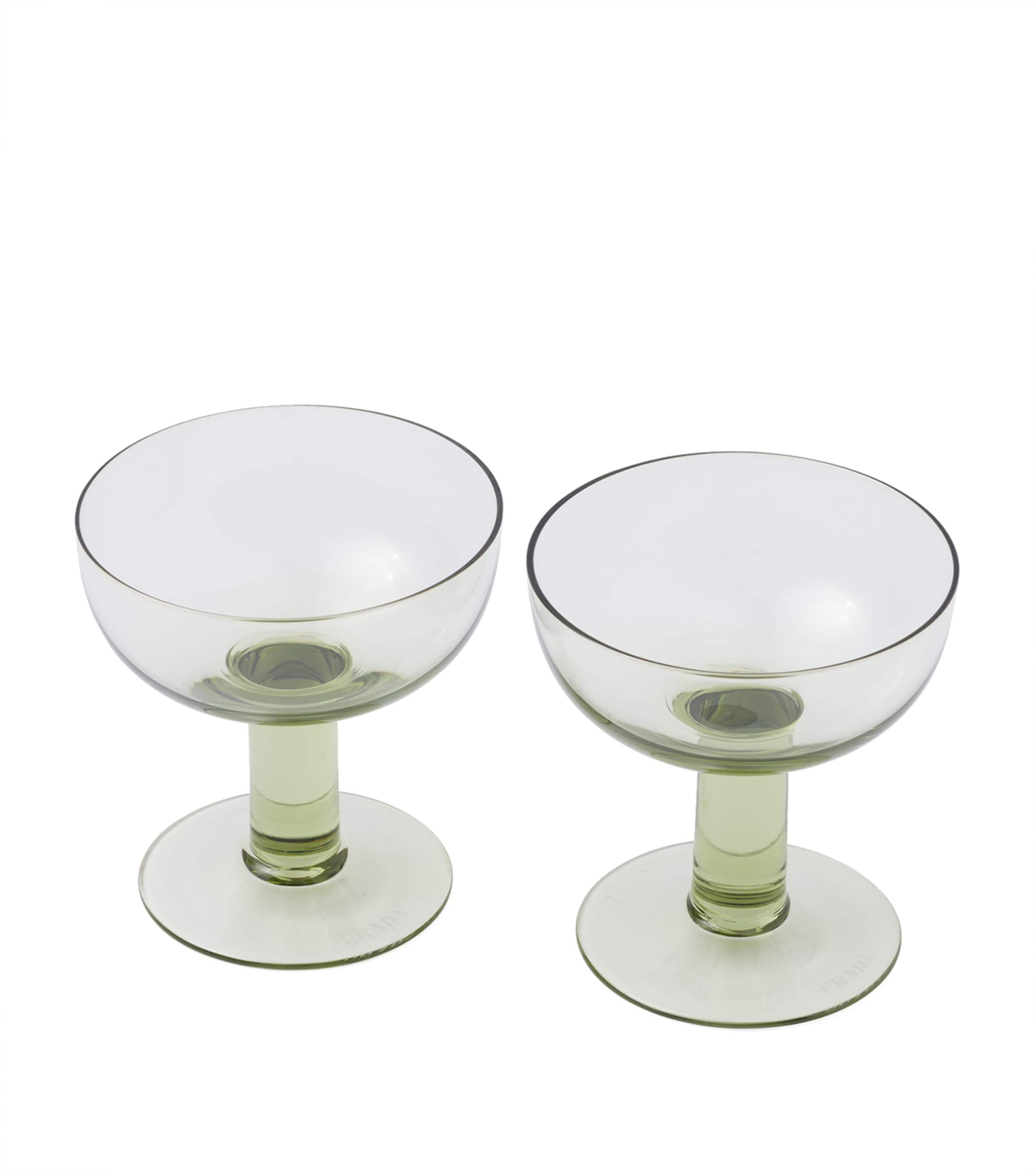 Prada Set of 2 Plinth Champagne Coupes