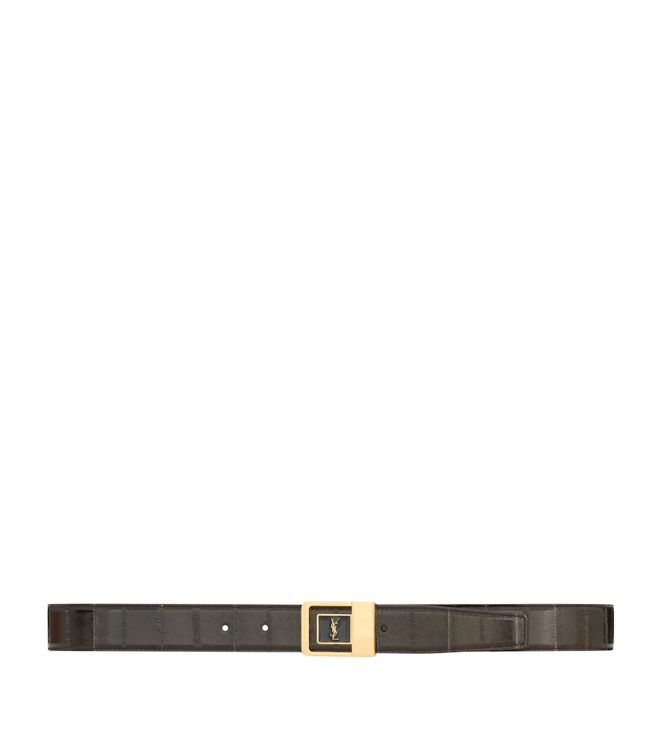 Saint Laurent Leather Logo Belt