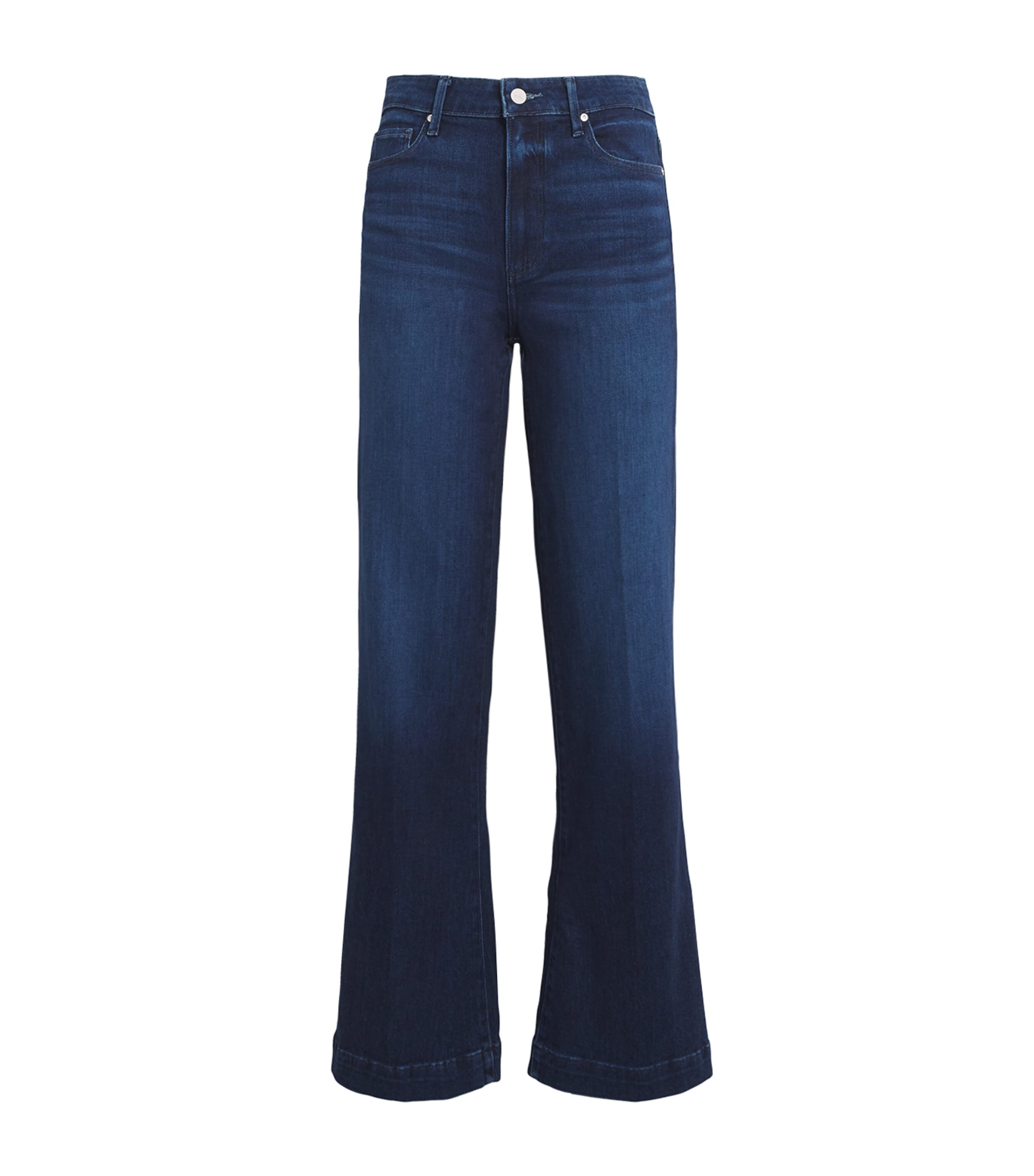 PAIGE Womens Leenah Wide-Leg Jeans Praline