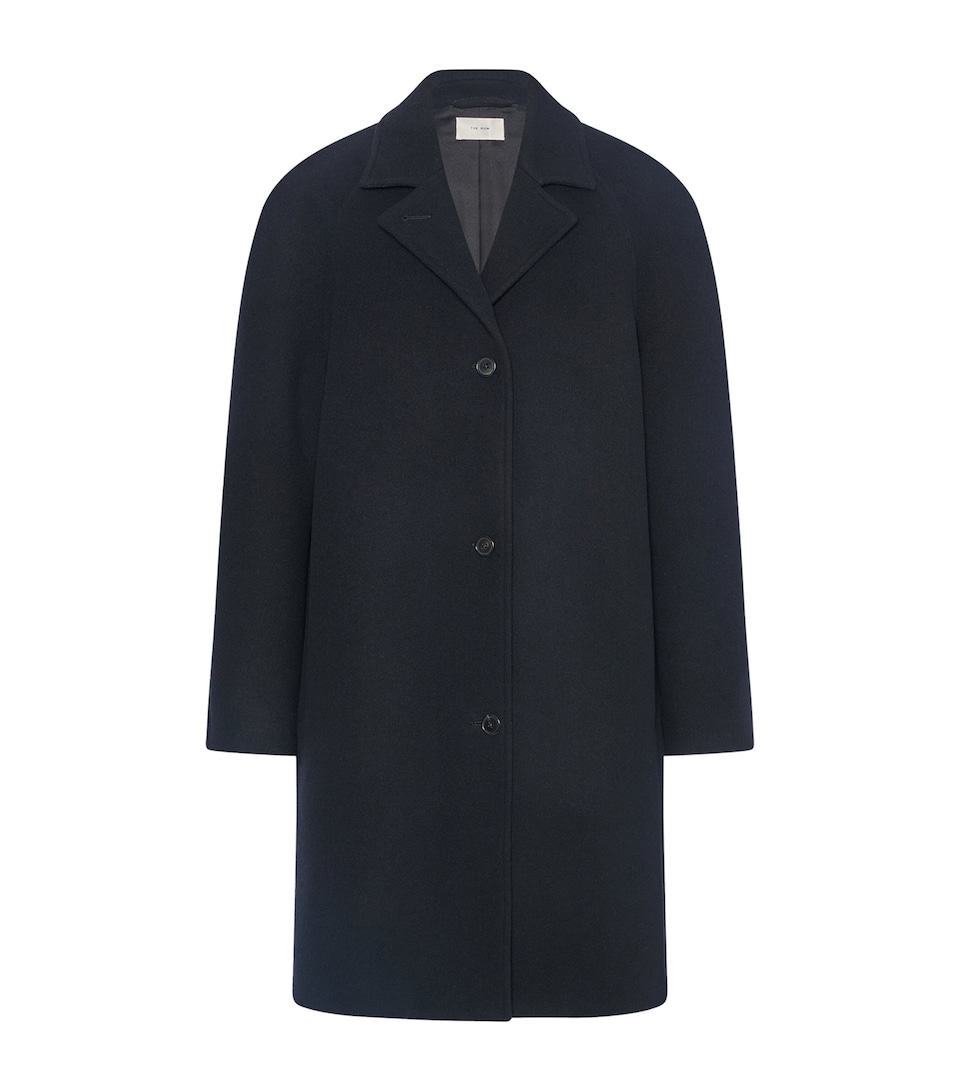 The Row Womens Sheep Virgin Wool Kieran Coat Black