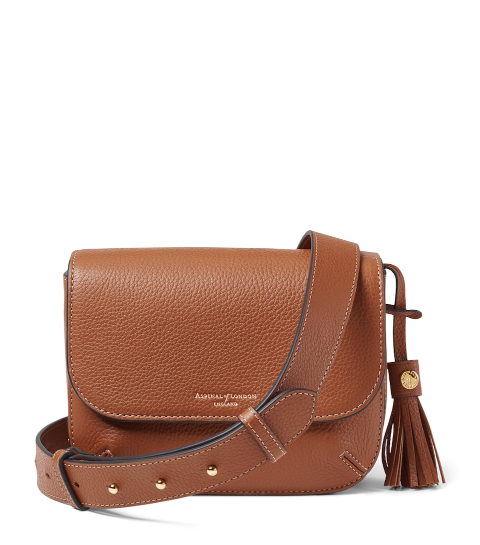 Aspinal Of London Leather Ella Cross-Body Bag Tan