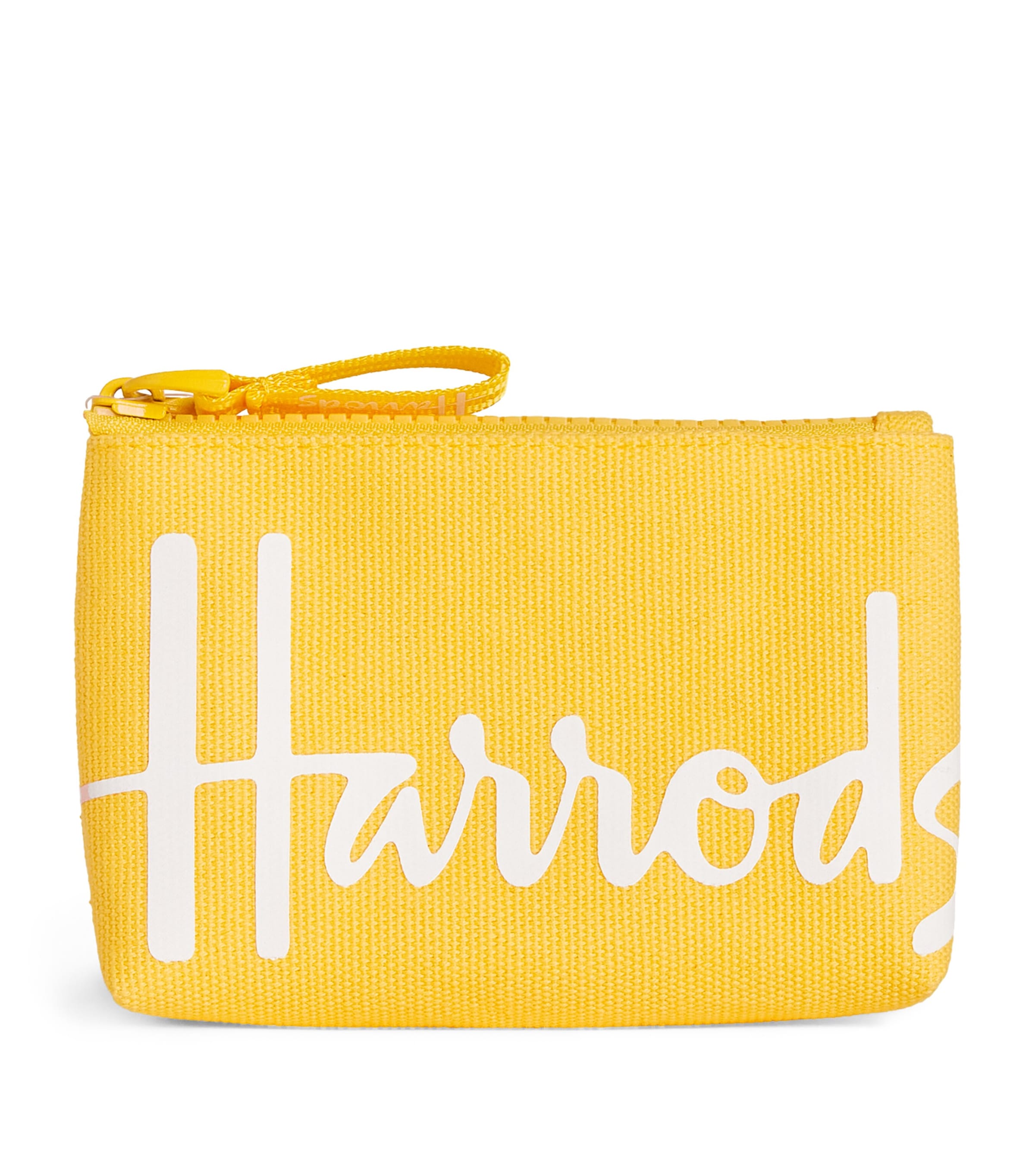 Harrods Cotton Logo Coin Purse Yellow
