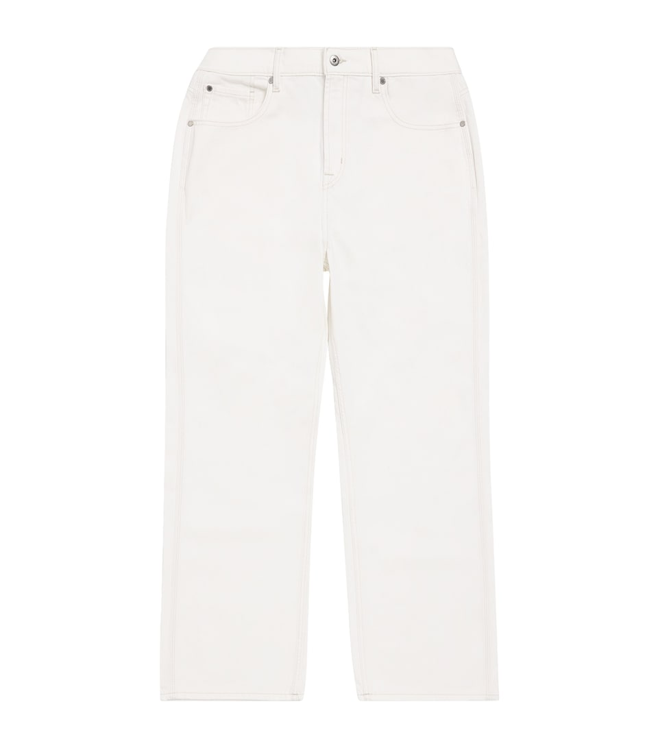 7 For All Mankind Mens Wide-Leg Jeans White