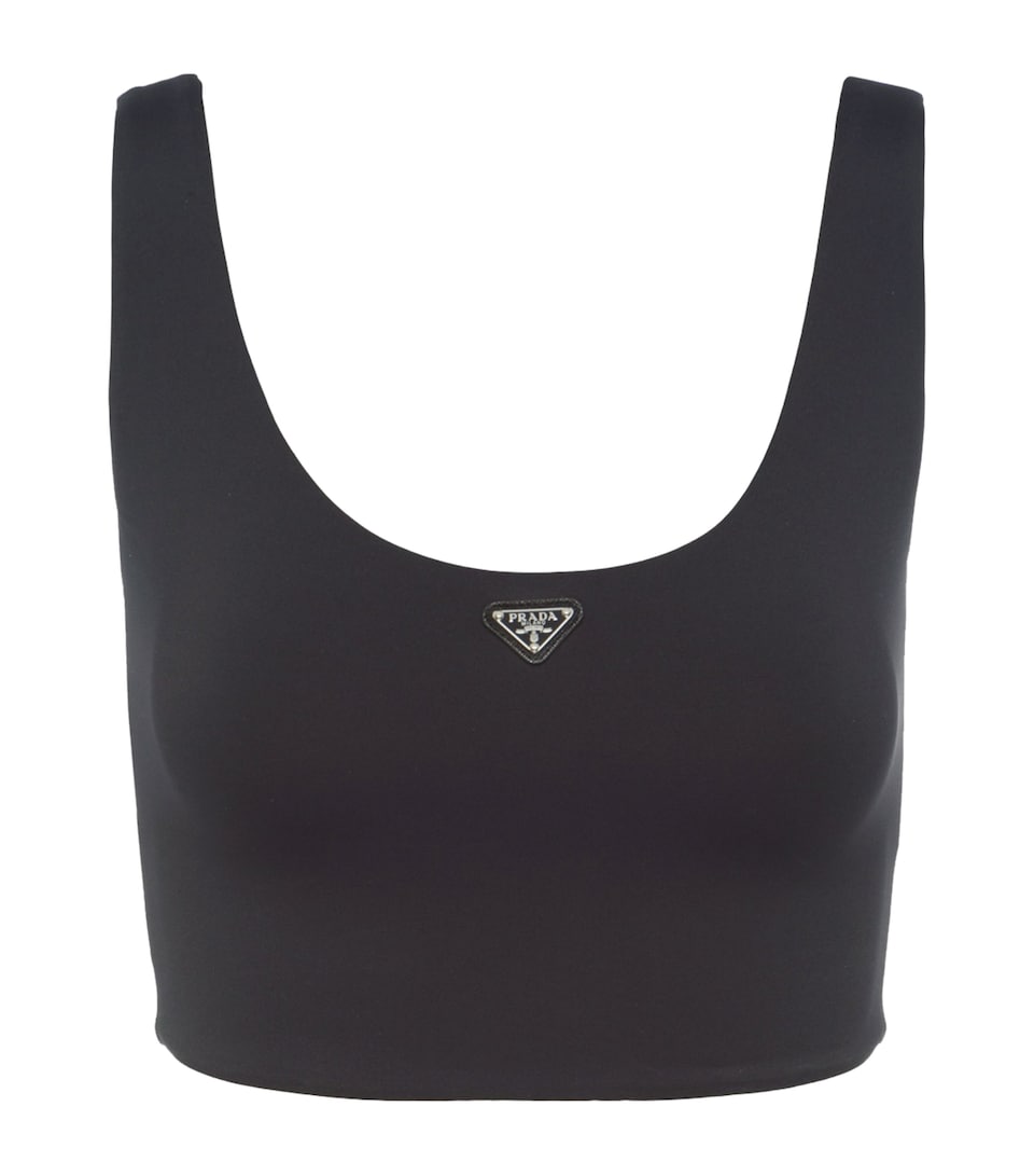 Sleeveless Triangle Crop Top