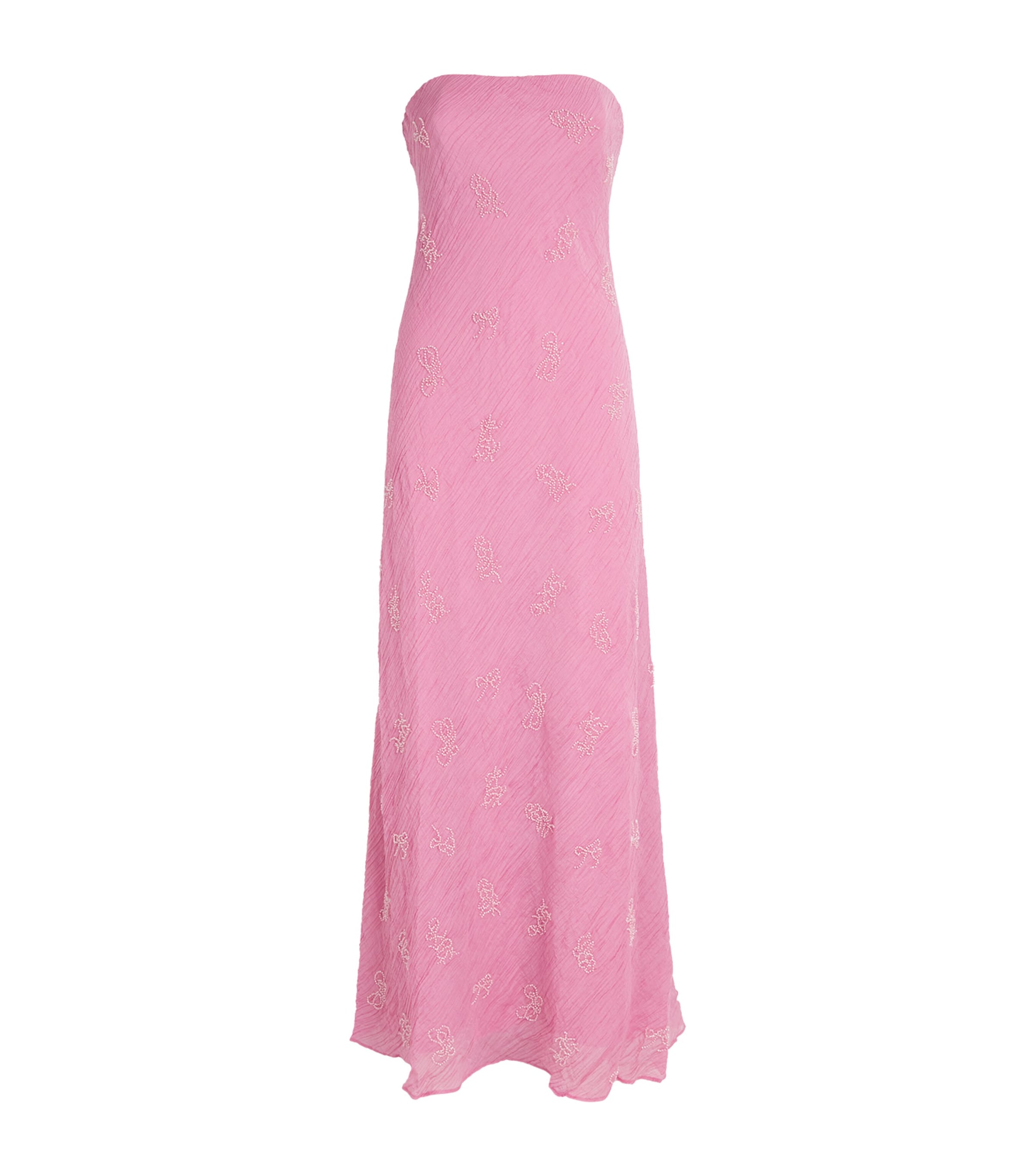 STAUD Womens Organza Beaded Cassie Maxi Dress Flrt Flirt
