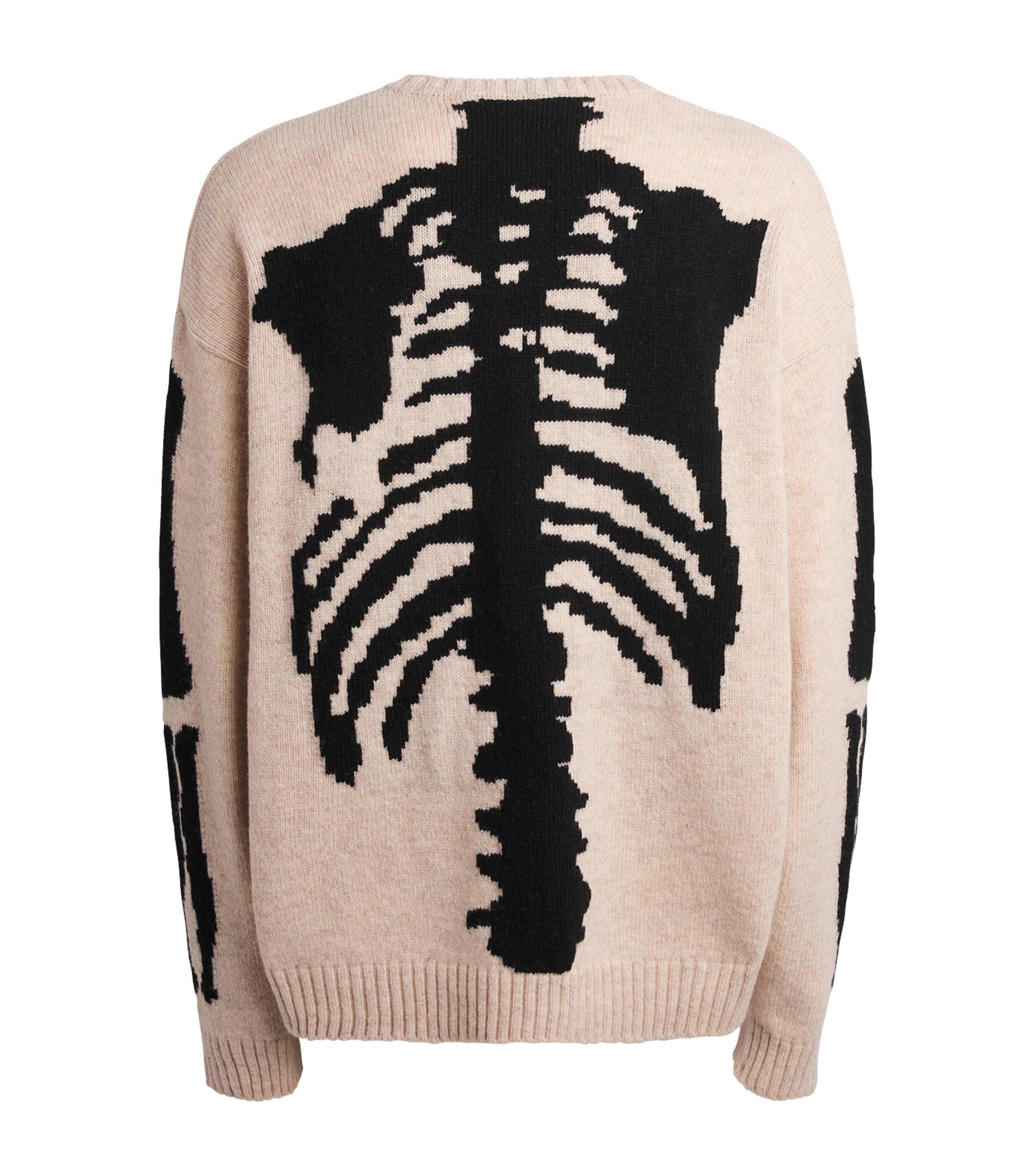 Wool Bone Intarsia Sweater