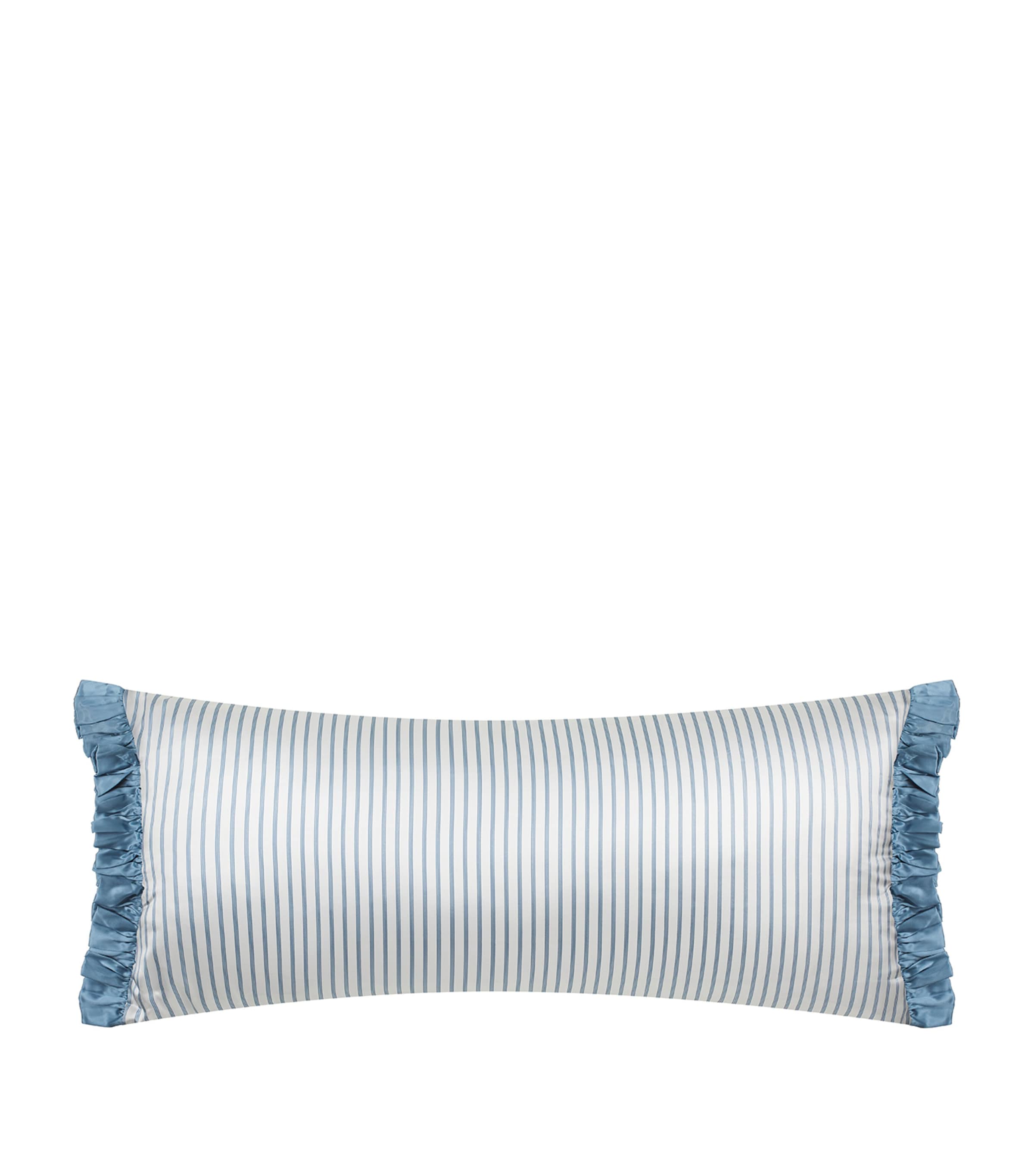 Gingerlily x Memo Press Silk Summerhill Blue Cushion (40cm x 90cm) Blue/ivory