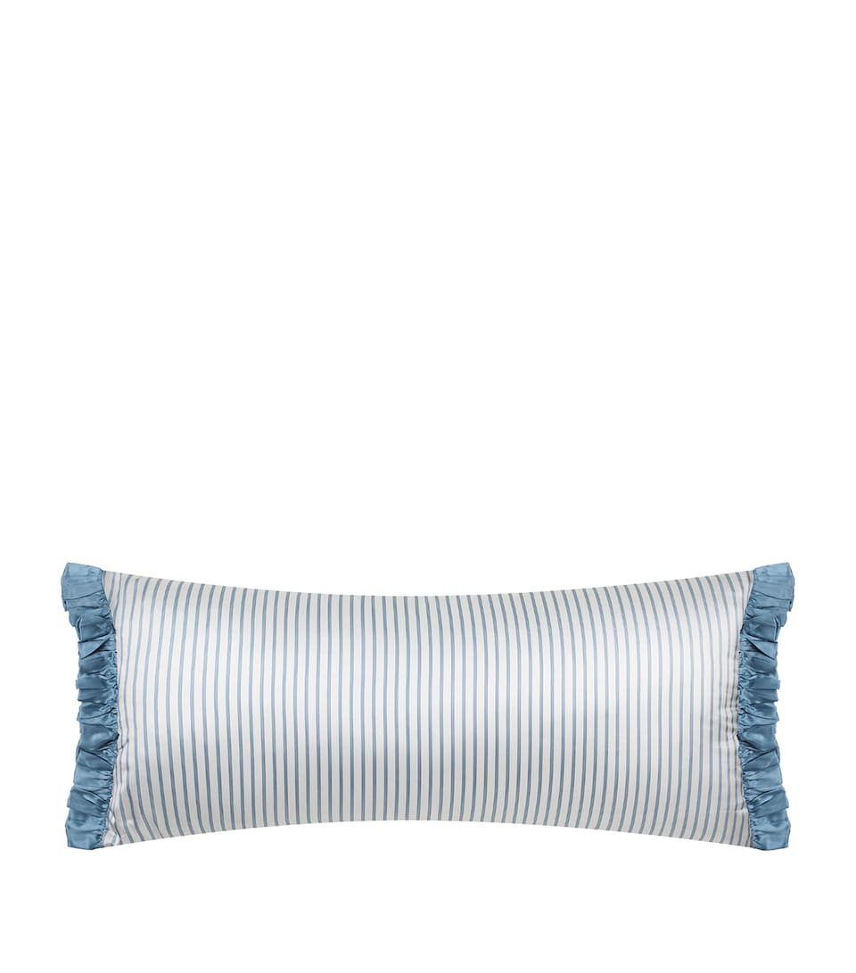 Gingerlily x Memo Press Silk Summerhill Blue Cushion (40cm x 90cm) Blue/ivory