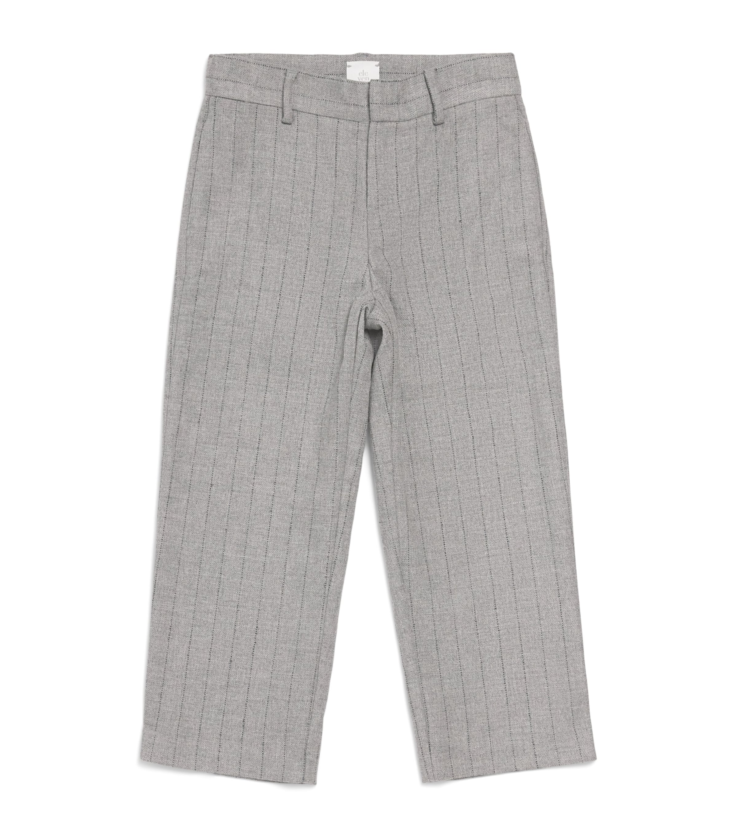 Eleventy Kids Pinstripe Trousers (2-16 Years) Grigio Med Mel.