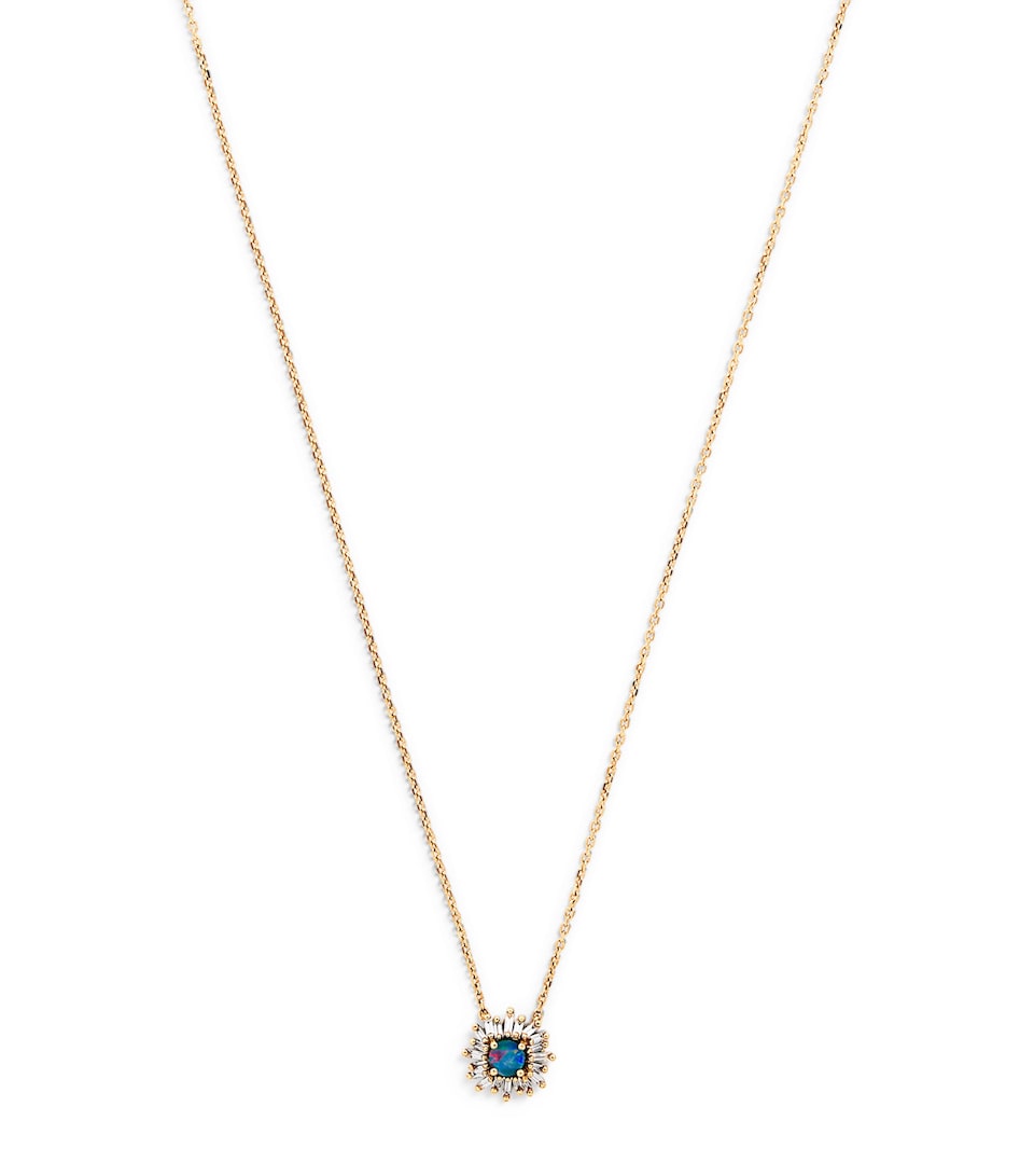 Yellow Gold, Diamond and Opal One of a Kind Necklace