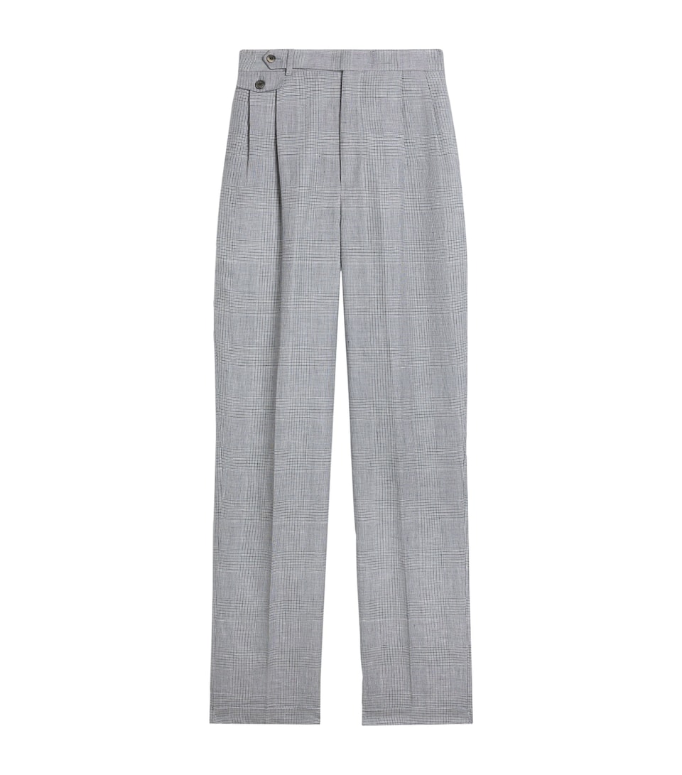 Dunhill Mens Prince of Wales Check Tailored Trousers