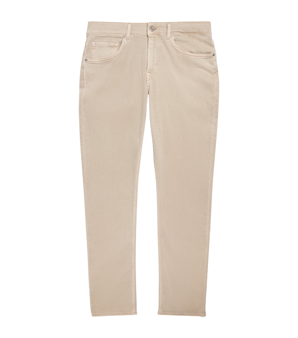 7 For All Mankind Mens The Straight Jeans Beige