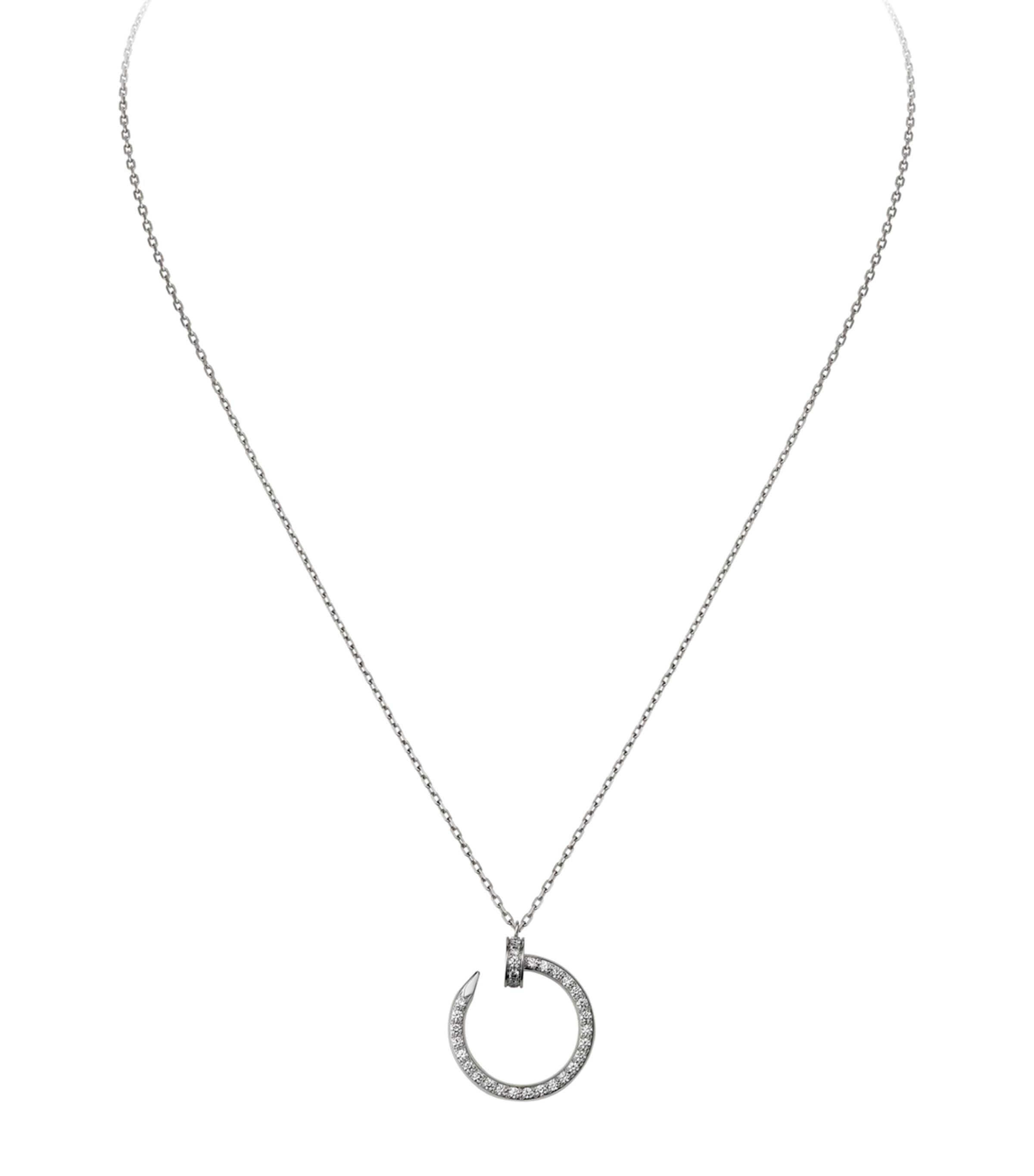 White Gold and Diamond Juste un Clou Necklace