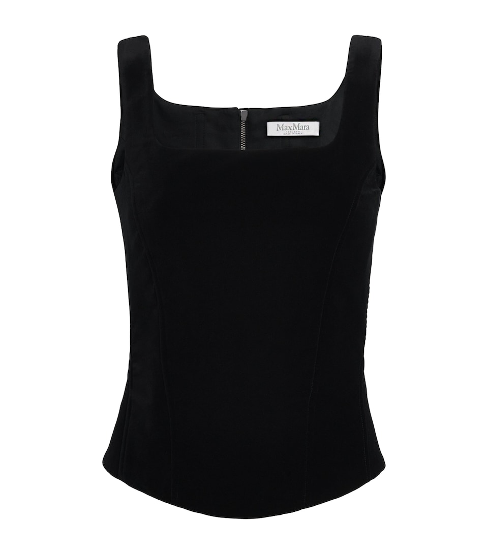 Velvet Bustier Top