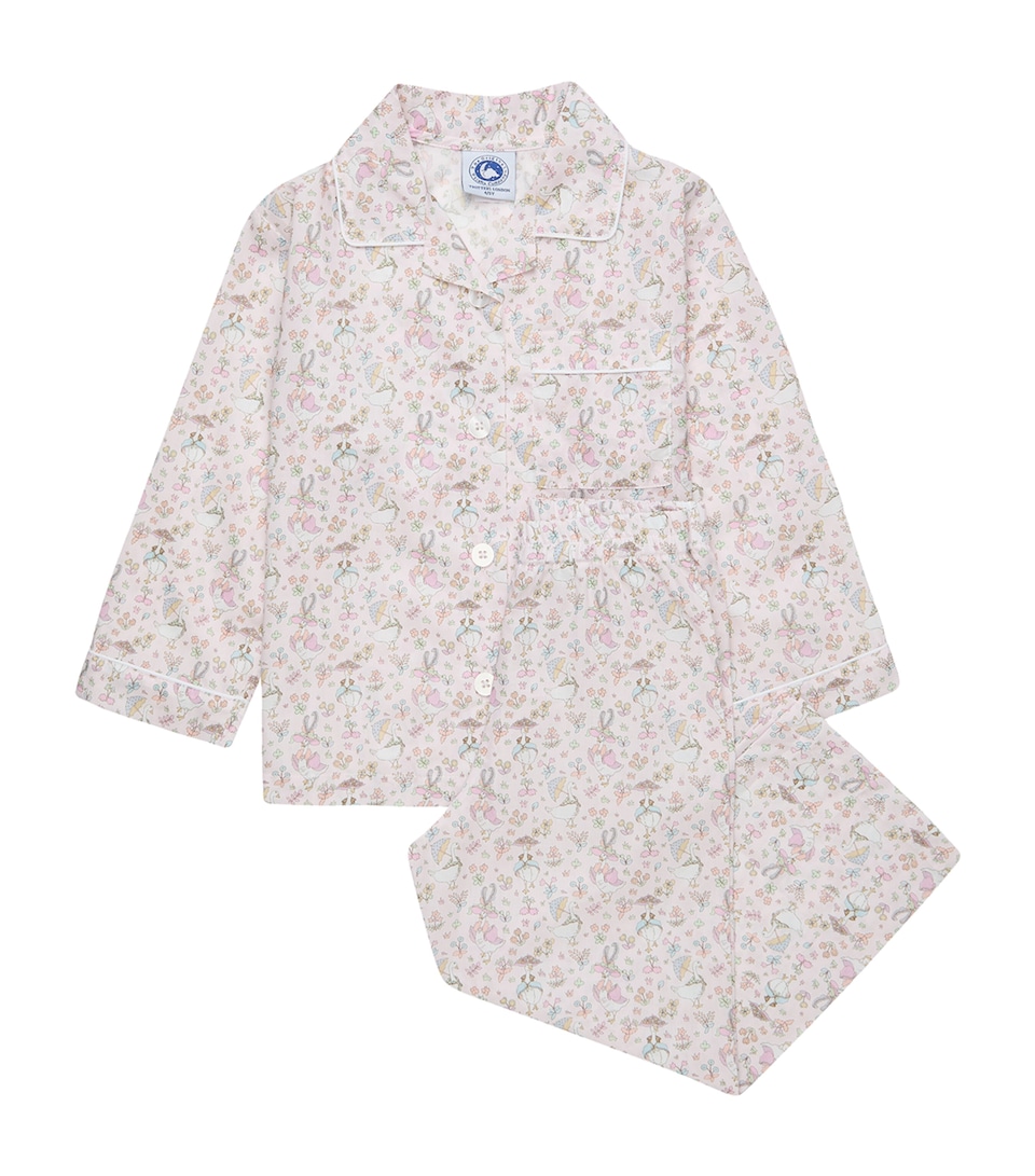 Trotters Liberty Print Goosey Gladrags Pyjama Set (1-5 Years) Pale Pink Goosey Gla