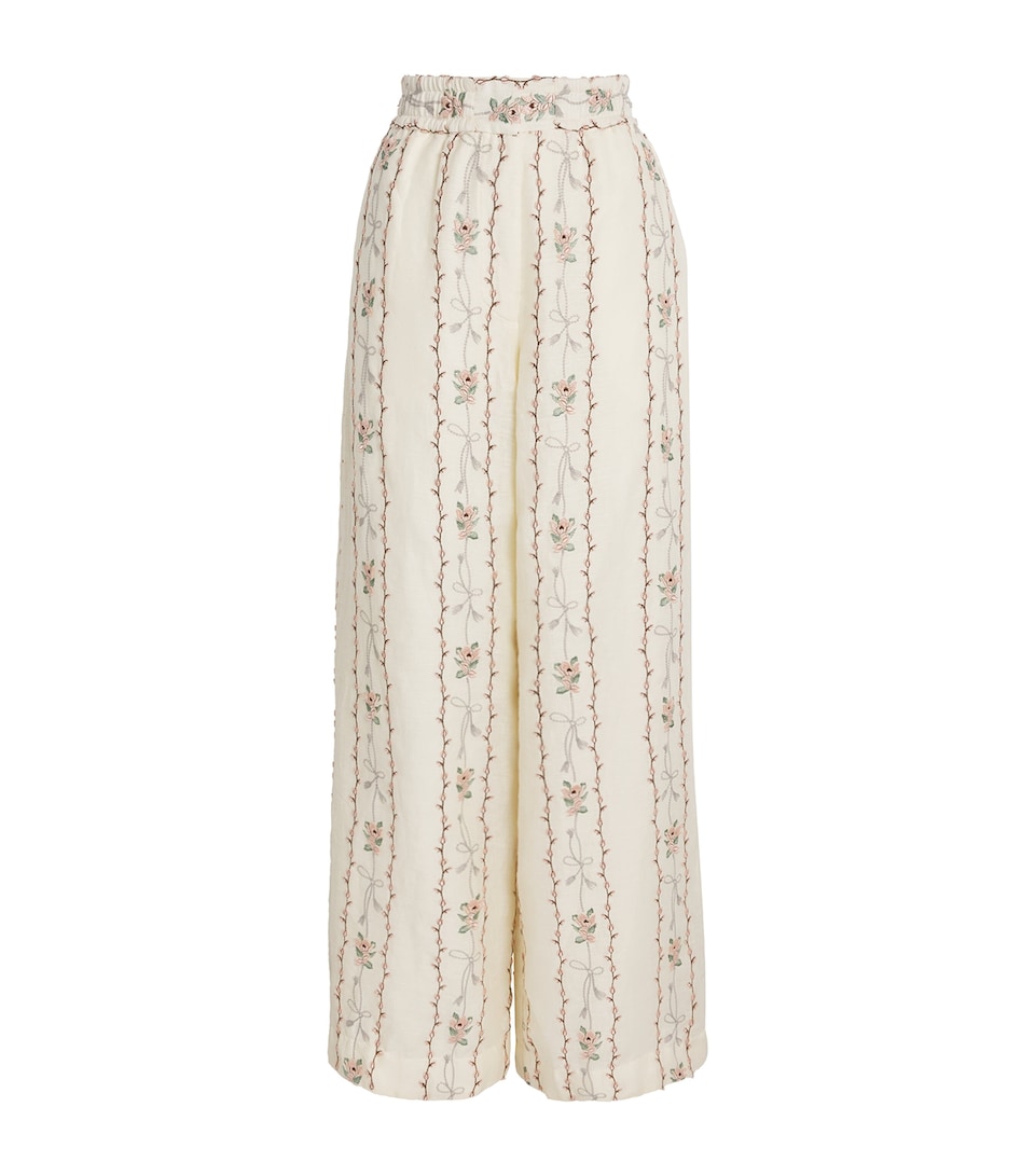 Agua By Agua Bendita Womens Linen Tota Navente Wide Trousers