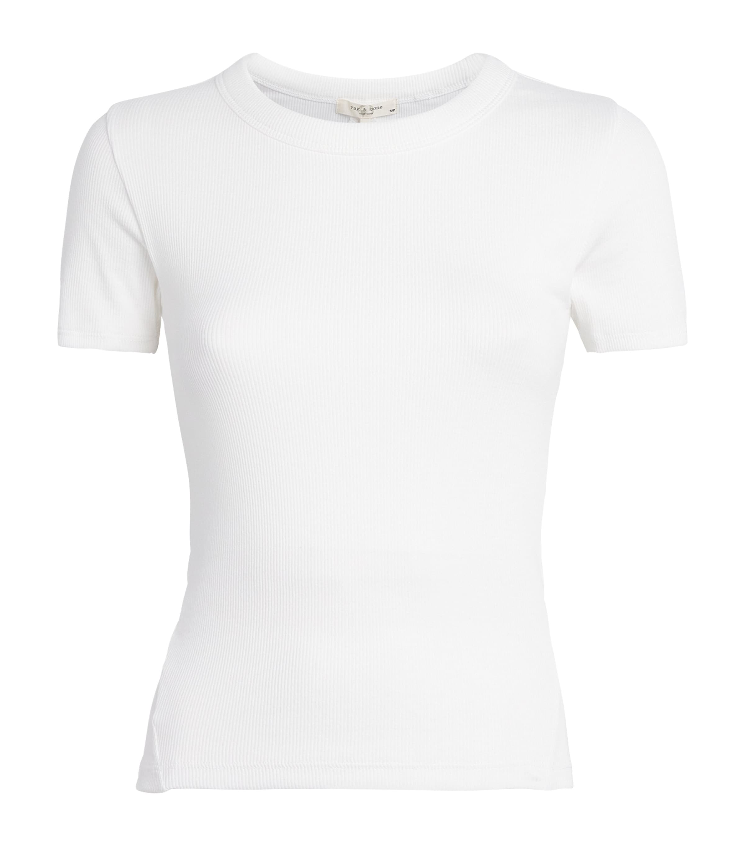 Rag & Bone Womens Ribbed Essential T-Shirt White