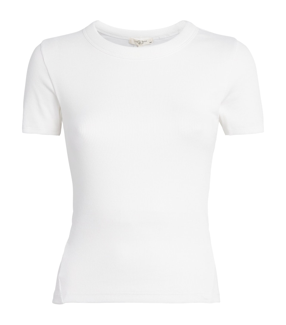 Rag & Bone Womens Ribbed Essential T-Shirt White
