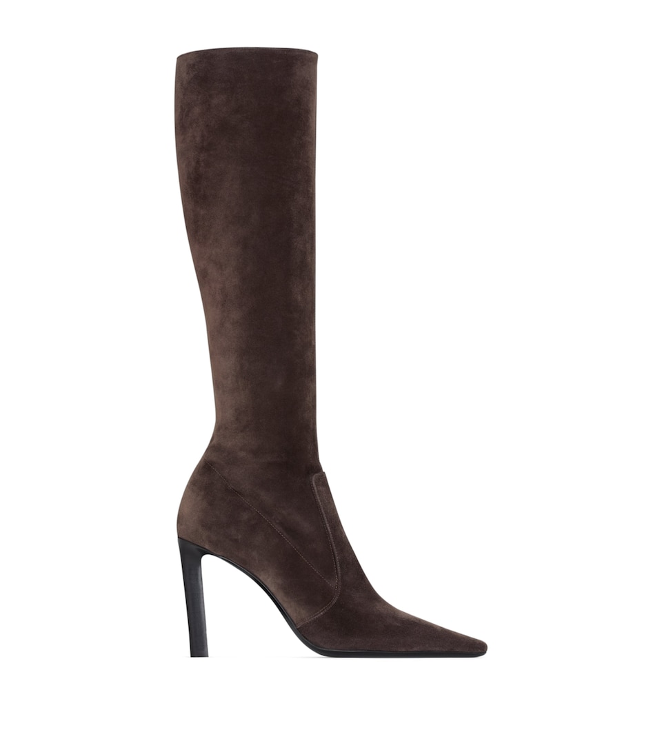 Saint Laurent Leather Francoise Knee-High Boots 95
