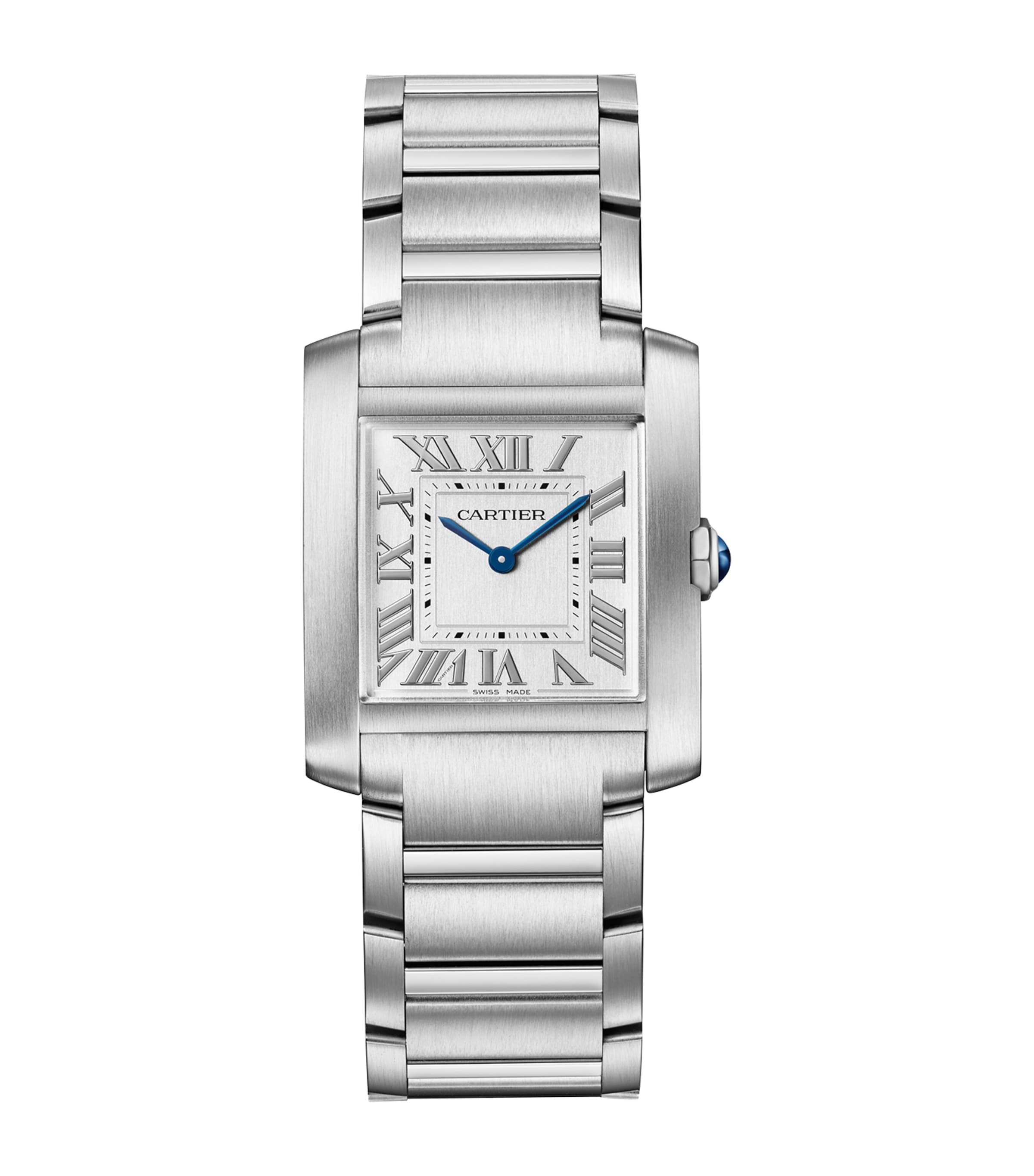 Cartier Medium Stainless Steel Tank Française Watch 27mm Silver