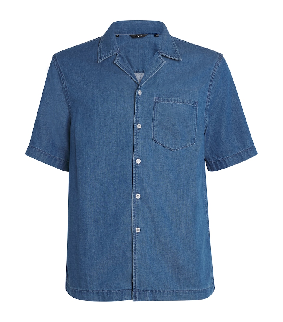 Denim Short-Sleeve Shirt