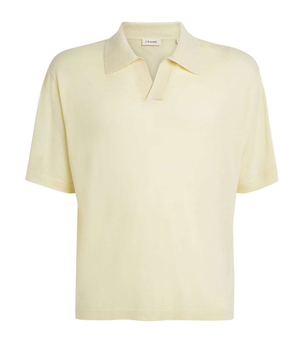 FRAME Mens Merino-Cashmere Short-Sleeve Polo Sweater Paly