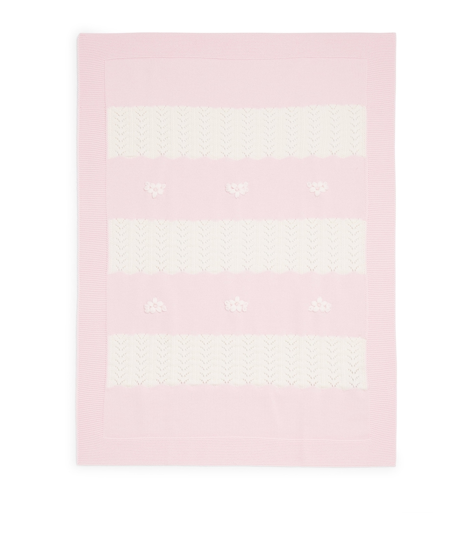 Bimbalo Wool Appliqué Blanket Pink