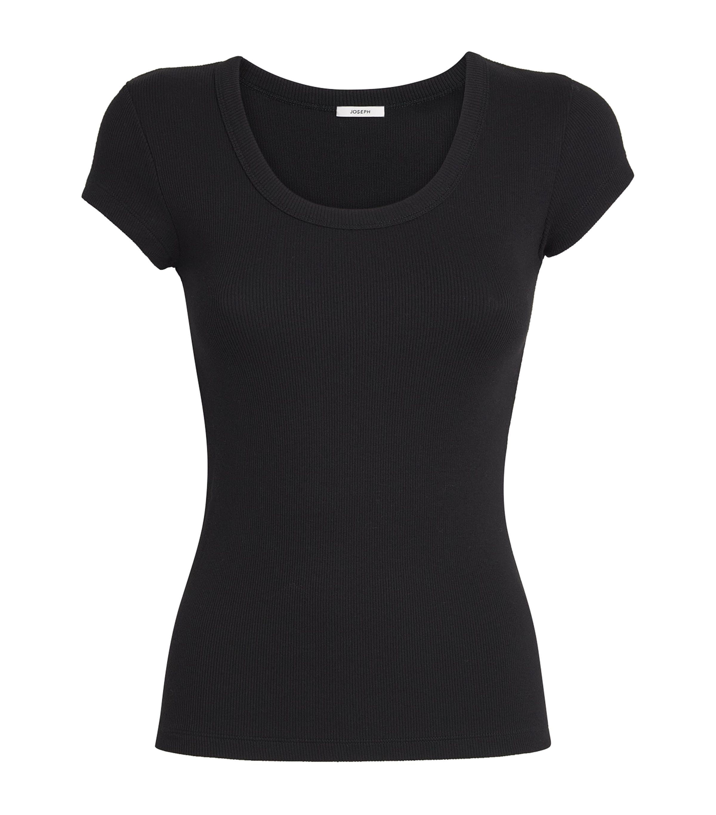 Stretch-Cotton Ribbed Saba Top
