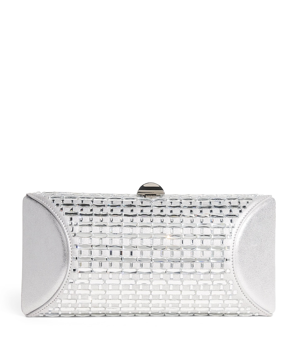 Satin Embellished Tube Plus Clutch Bag