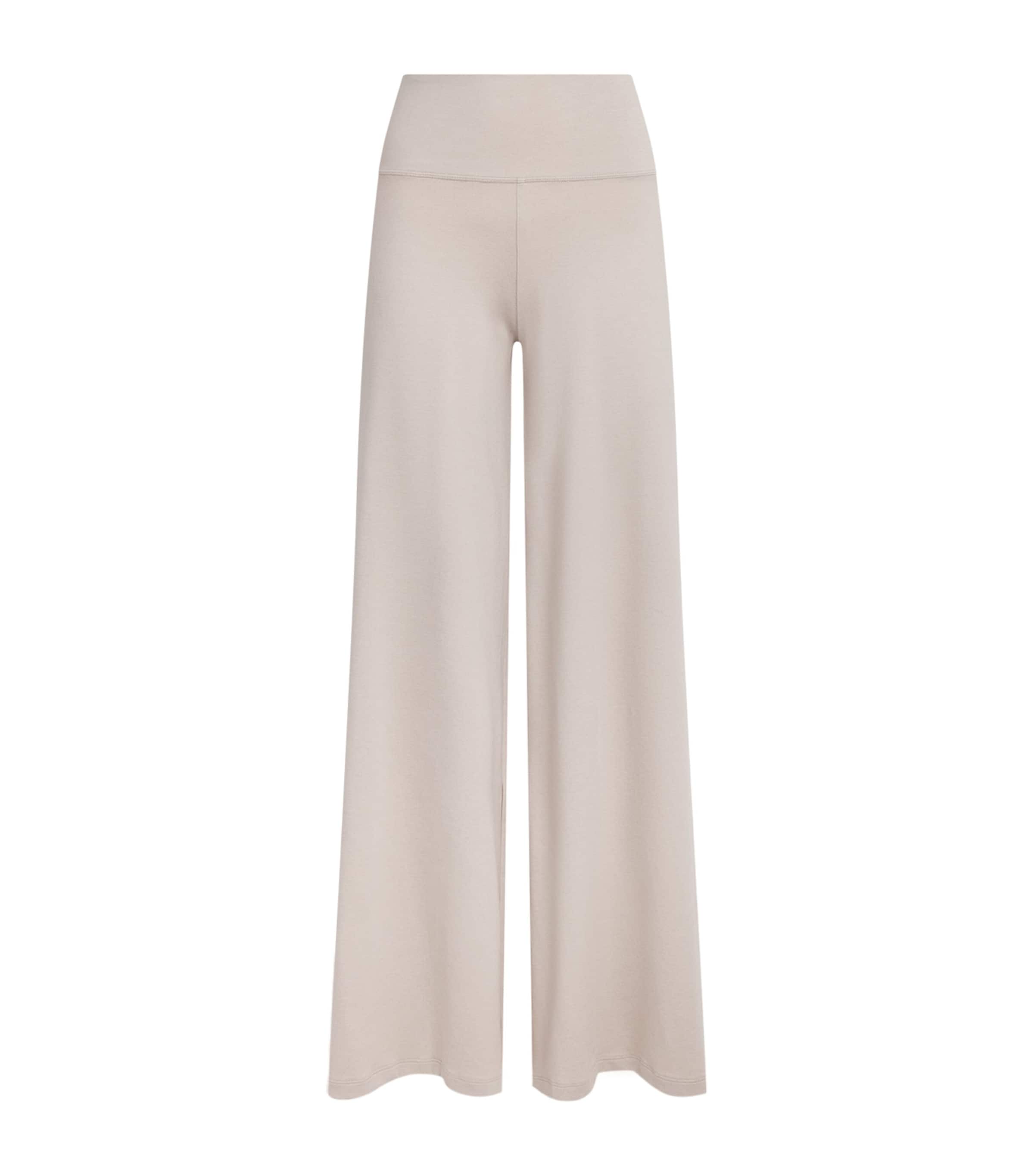 VUORI Womens Halo Easy Wide-Leg Sweatpants Ecru Heather