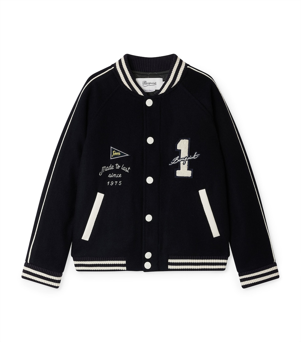 Virgin Wool-Blend Varsity Jacket (4-8 Years)