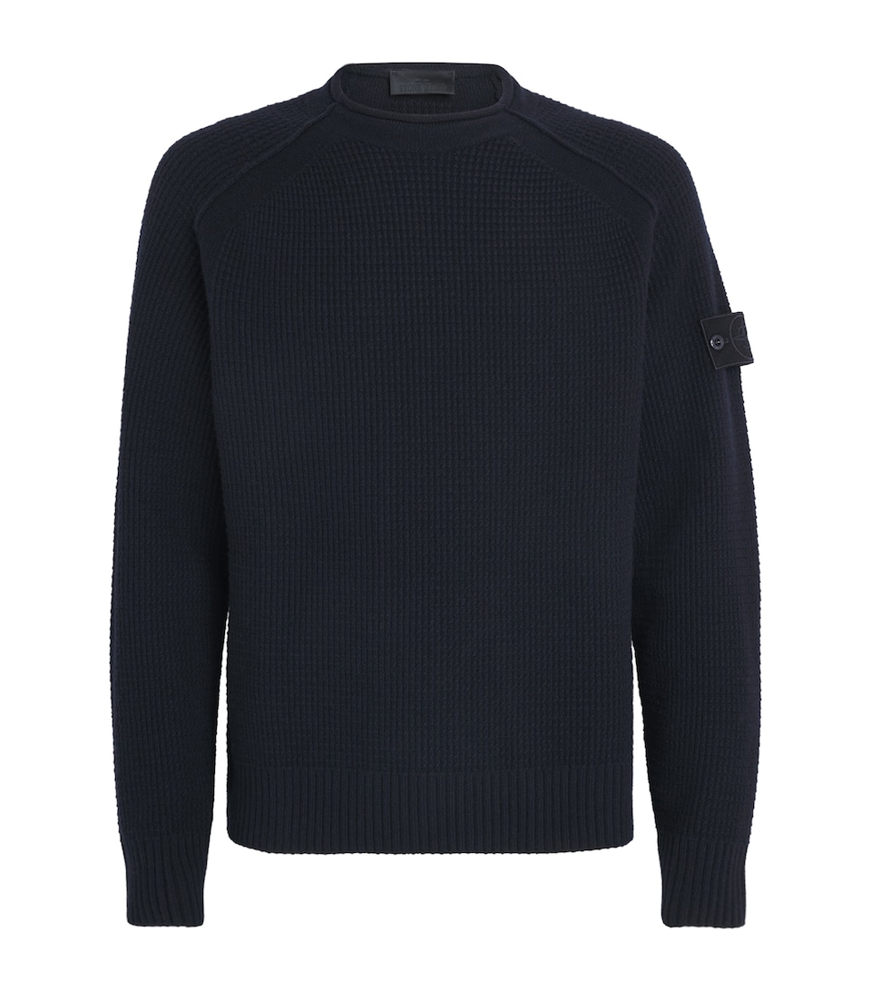 GHOST PIECE Virgin Wool Cable-Knit Sweater