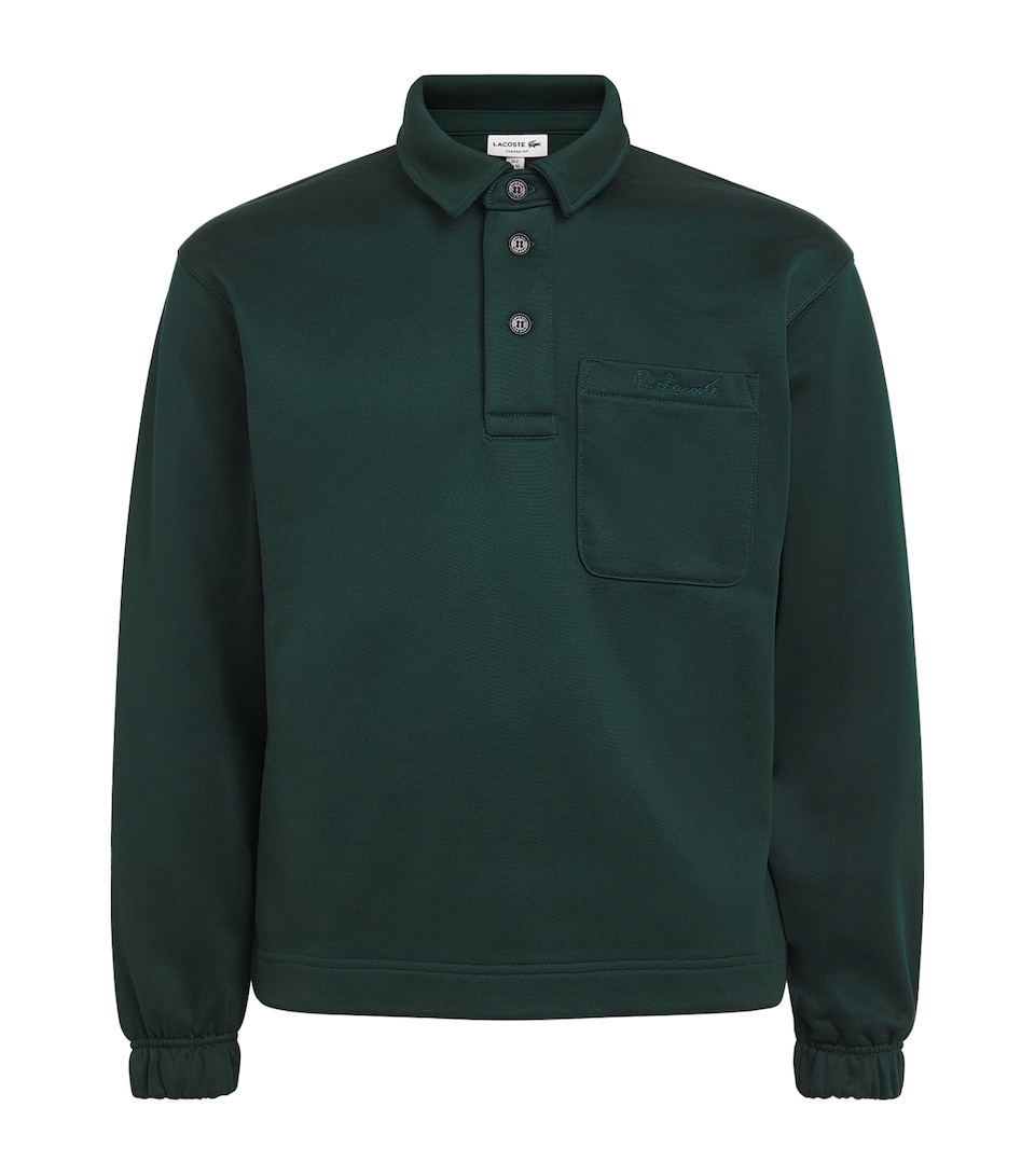 Lacoste Mens Embroidered Polo Sweatshirt Qjp Varech Fonce