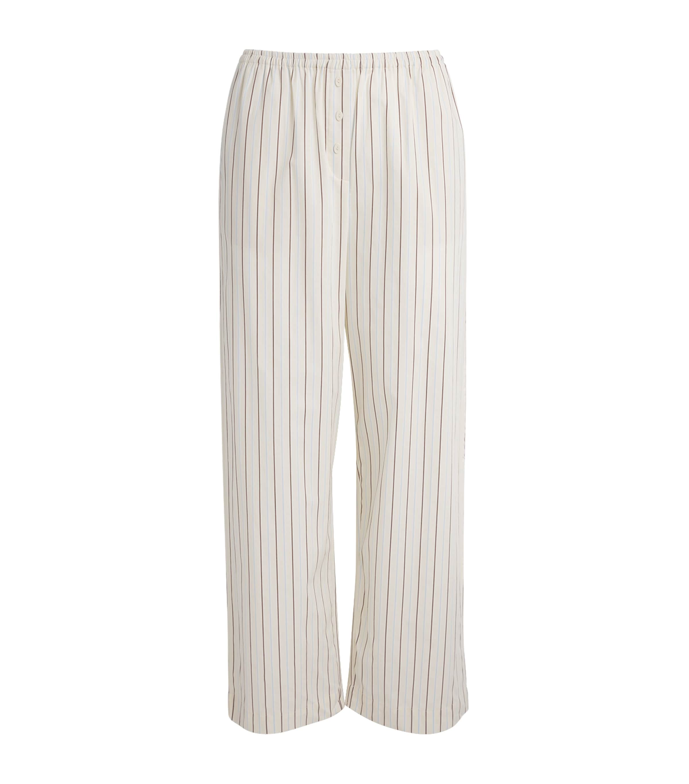 Faithfull the Brand Womens Cotton Paloma Trousers Fiori Stripe Lemon